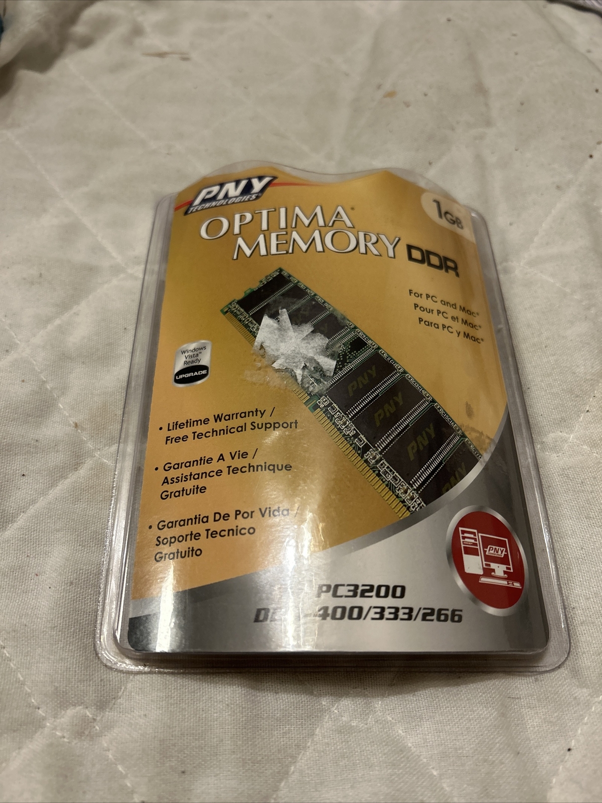PNY 1BG OPTIMA MEMORY DDR PC3200 in original package