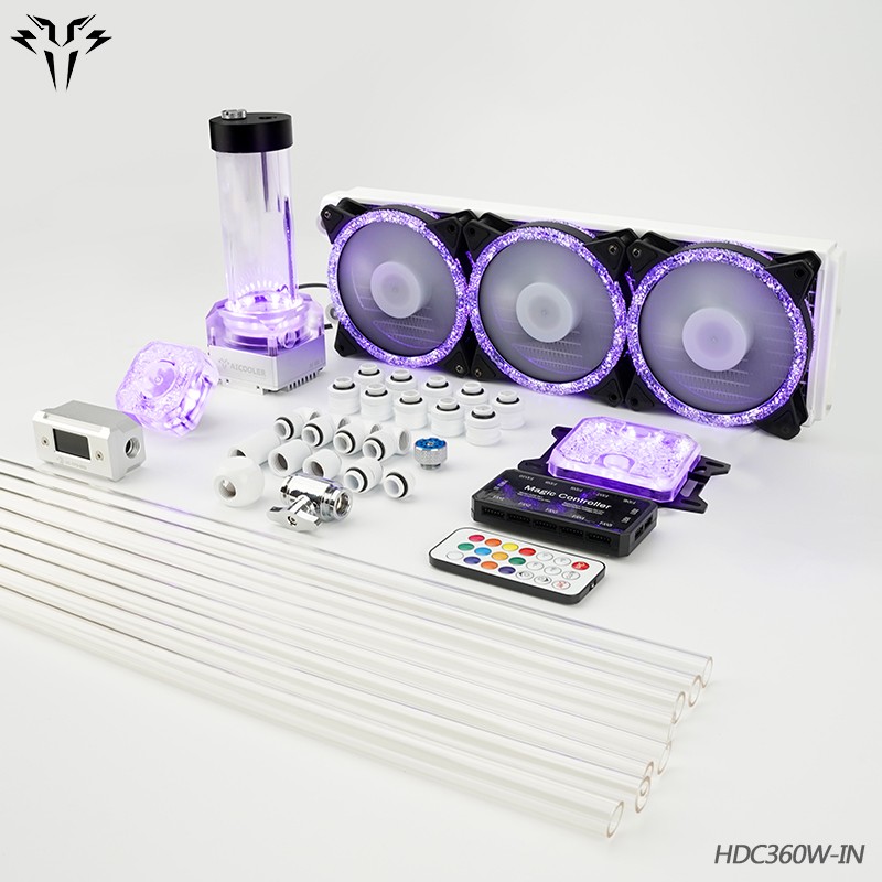 OCOCOO Water Cooling Radiator Pump Kit INTEL/AMD Computer DIY System Fittings