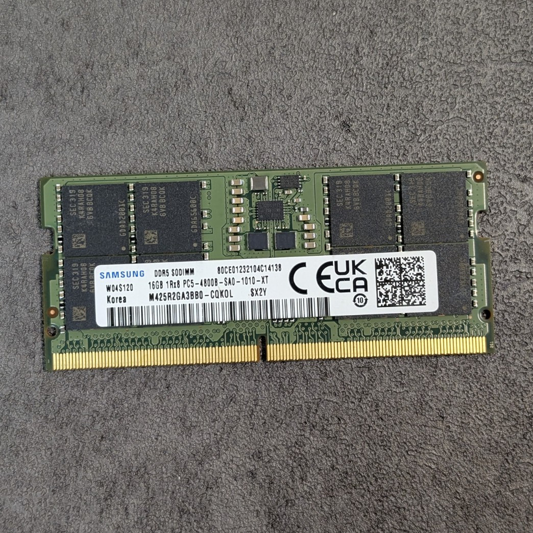 Samsung 16GB DDR5 SO-DIMM PC5-4800B 262-Pin Non-ECC RAM M425R2GA3BB0