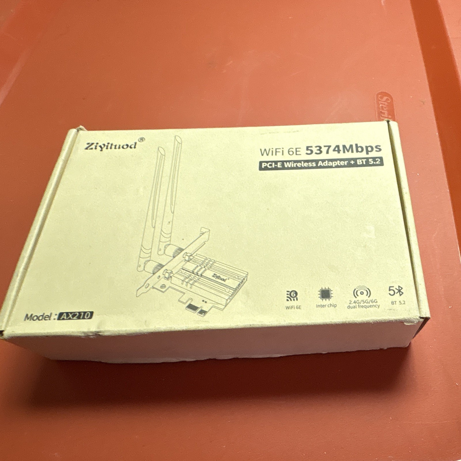Ziyituod AX210 Wi‑Fi 6E PCIe x1 Wireless Adapter Card 5374 Mbps