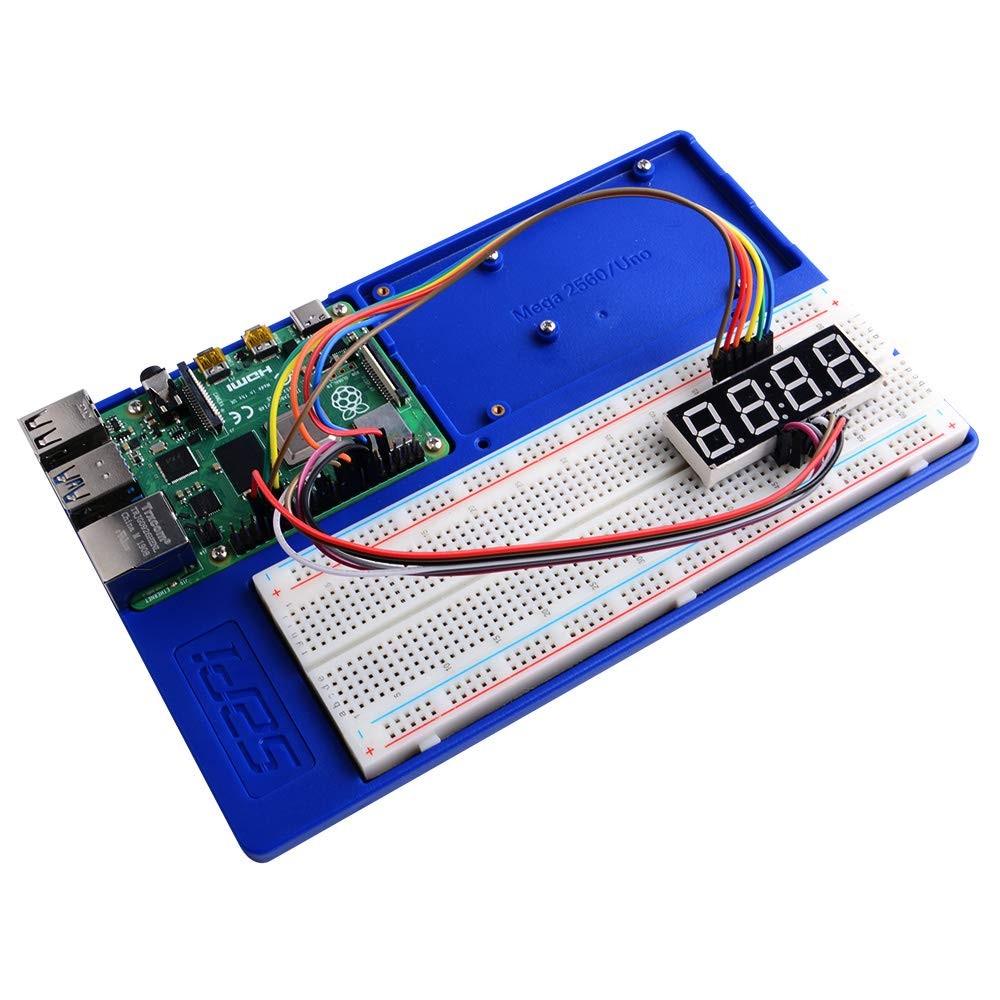Blue ABS Breadboard Holder 5 in 1 Base Plate Case For Raspberry Pi Arduino