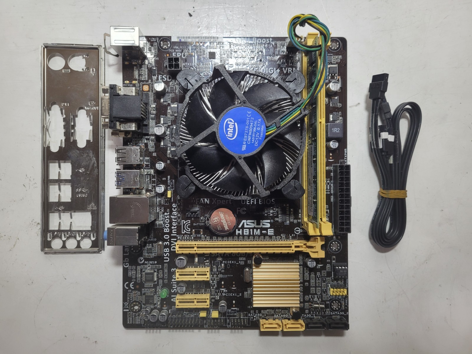 ASUS H81M-E Motherboard Core i5-4460, 8GB RAM, IO Shield #1390