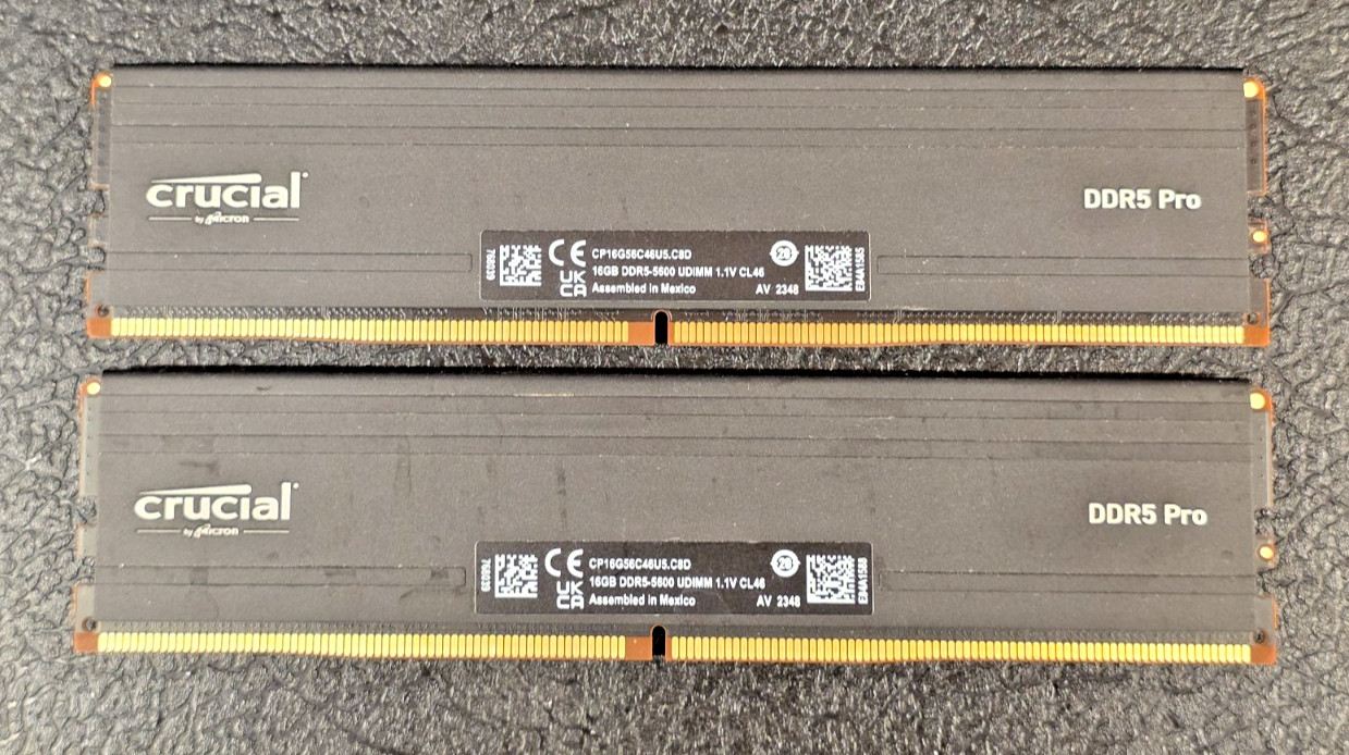 Crucial Pro 16GB DDR5-5600 Memory Module – Pack of 2