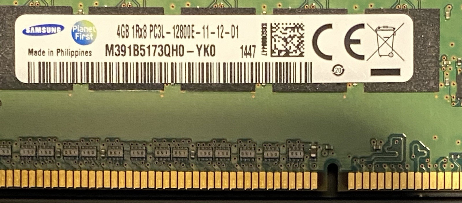 Samsung & Crucial 8GB (2x4GB) DDR3 1600MHz UDIMM RAM M391B5173QH0-YK0 CT51264BA…