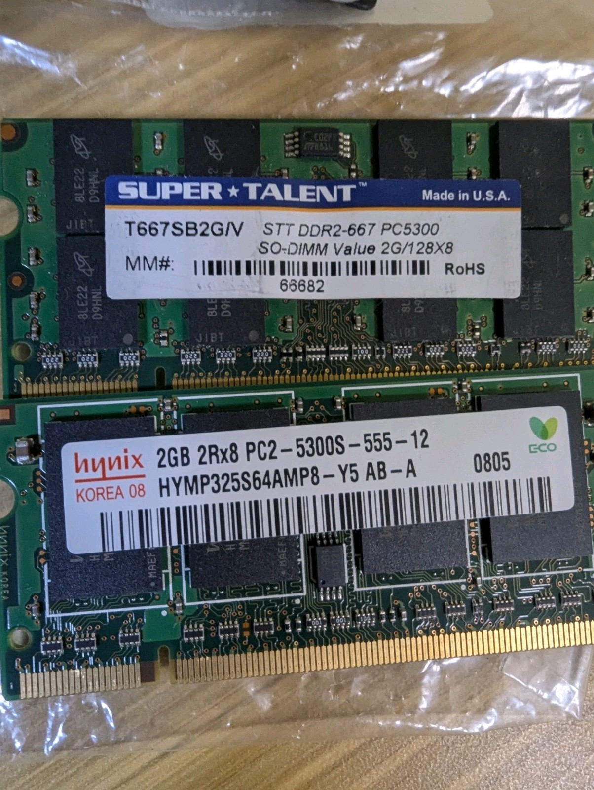 KSE Lot of 7 Misc 2GB Memory RAM Opened/ Used