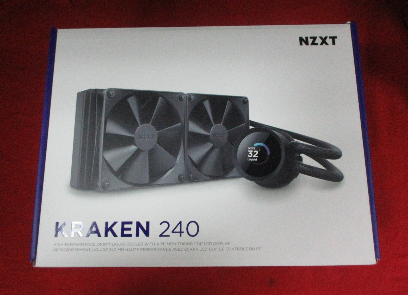 NEW! NZXT KRAKEN 240 240MM LIQUID COOLER W/ 1.54″ LCD DISPLAY RL-KN240-B1