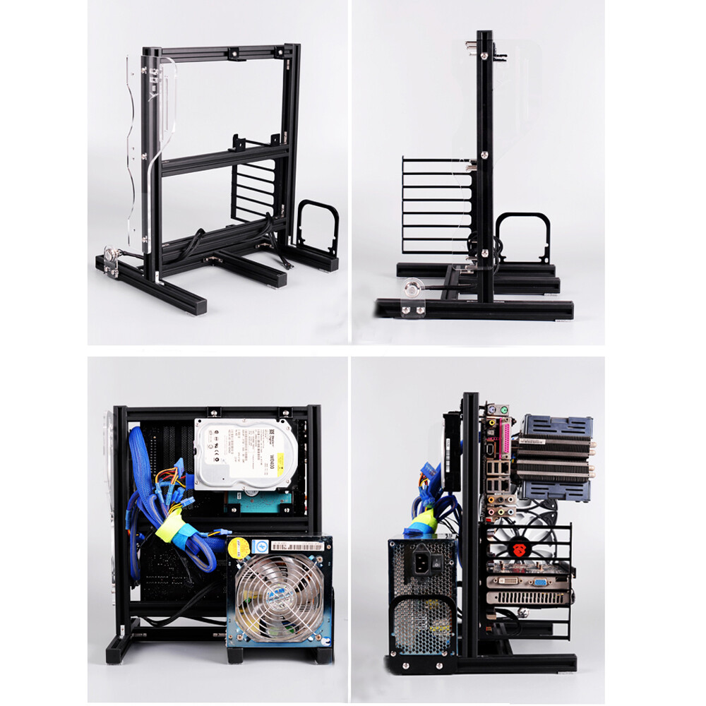 PC Frame Test Bench ITX ATX MATX Open Air Case Water Cooling Fan Chassic 300W