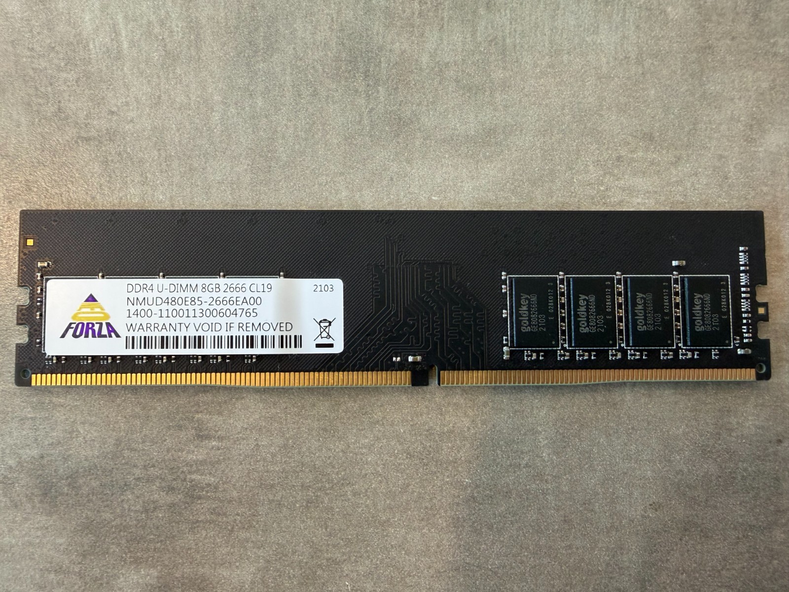 NEO FORZA 8GB (1x8GB) DDR4 SDRAM 2666MHz (Tested)