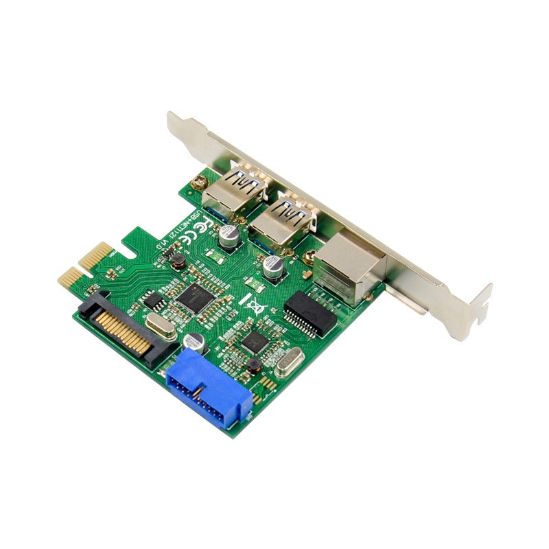 PCIe x1 VL805 USB 3.0 RTL8153 Gigabit Ethernet Adapter LAN Combo Expansion Card