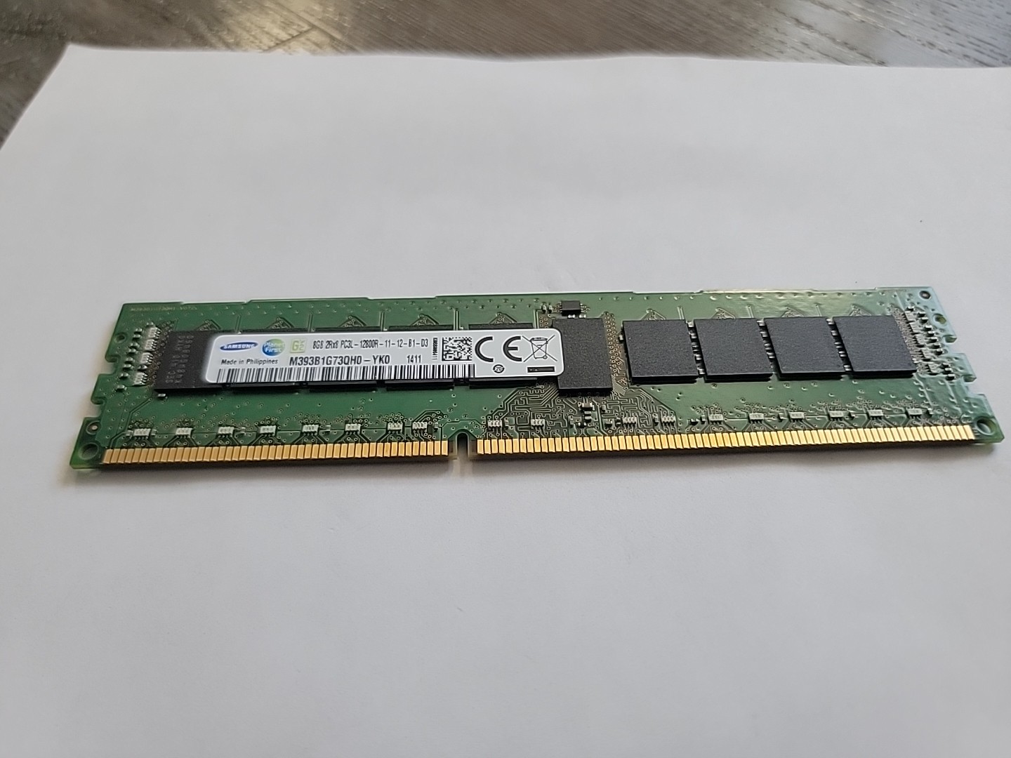 Samsung 8GB 2Rx8 PC3L-12800U-11-13-B1 Memory M378B1G73EB0-YK0