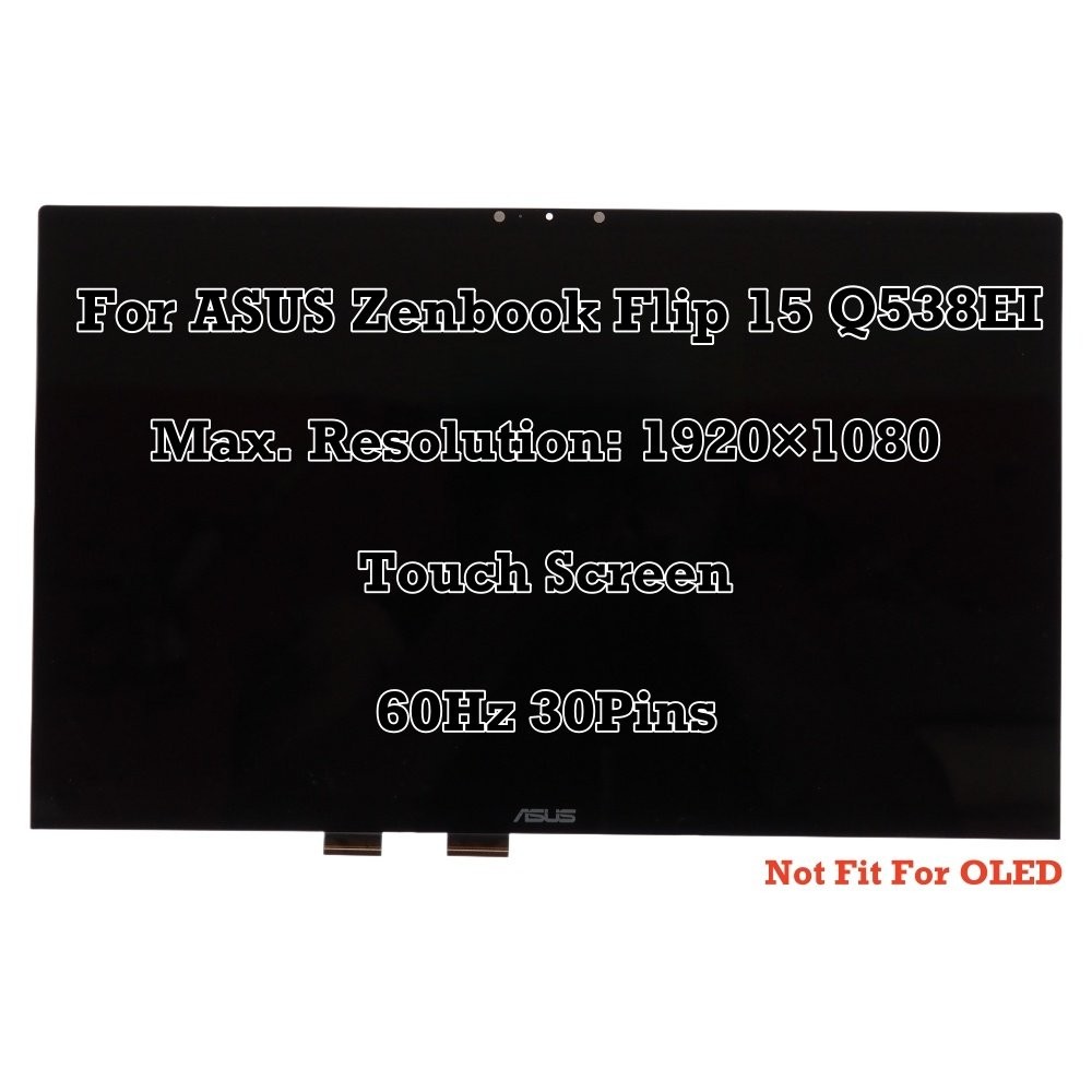LCD Touchscreen Assembly Replacement Panel For ASUS Zenbook Flip 15 Q538E Q538EI