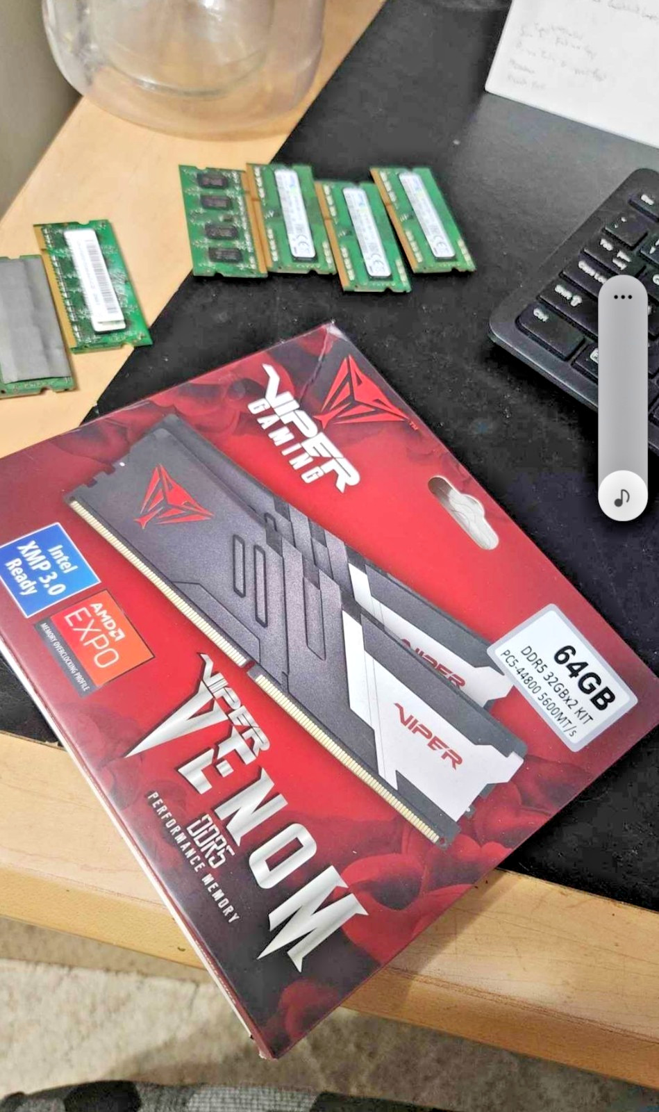 Patriot Viper Venom DDR5 RAM 64GB (2X32GB) 5600MHz CL40