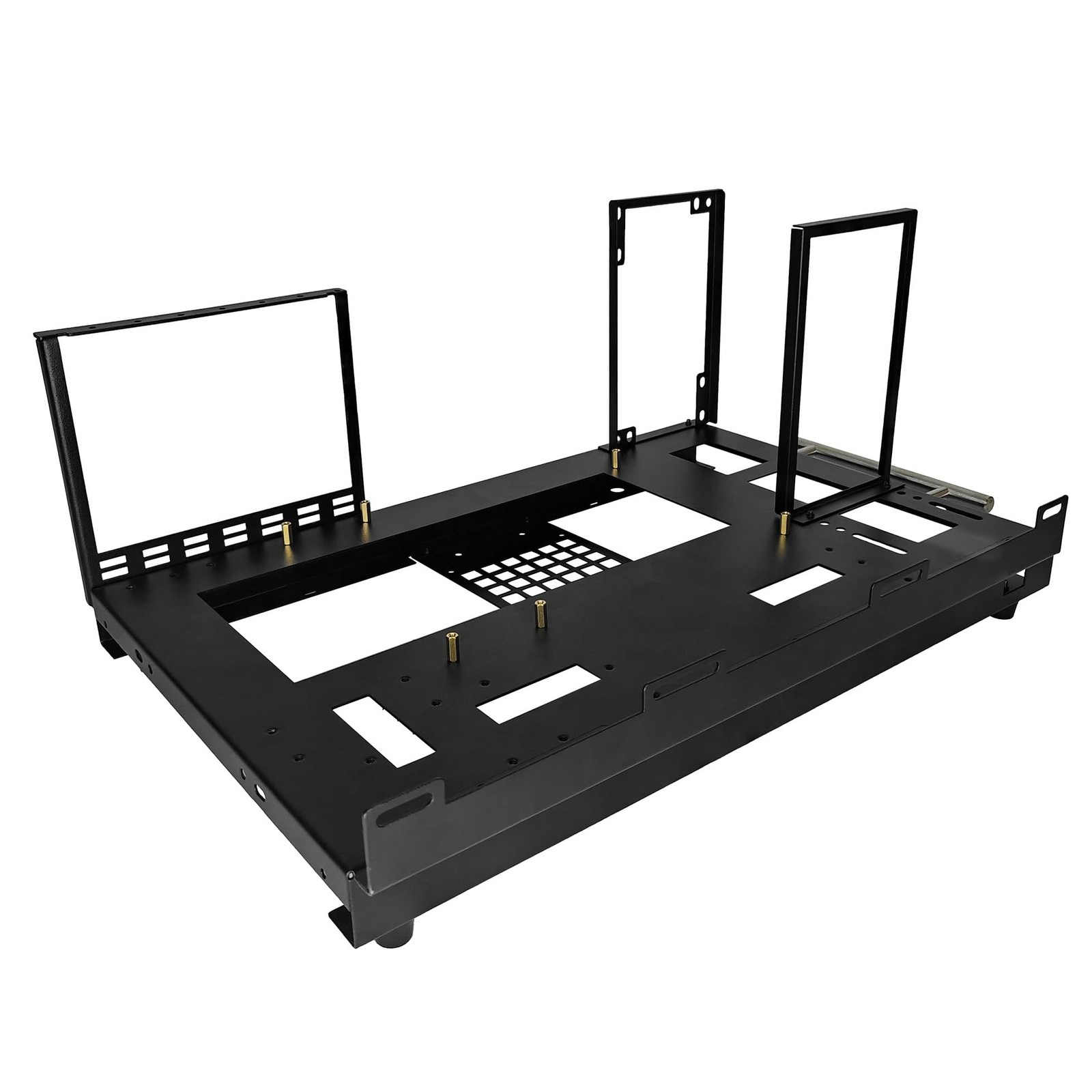 ALAMENGDA Open Computer Case,Open Air Pc Case, Two-Way Server ATX, Black