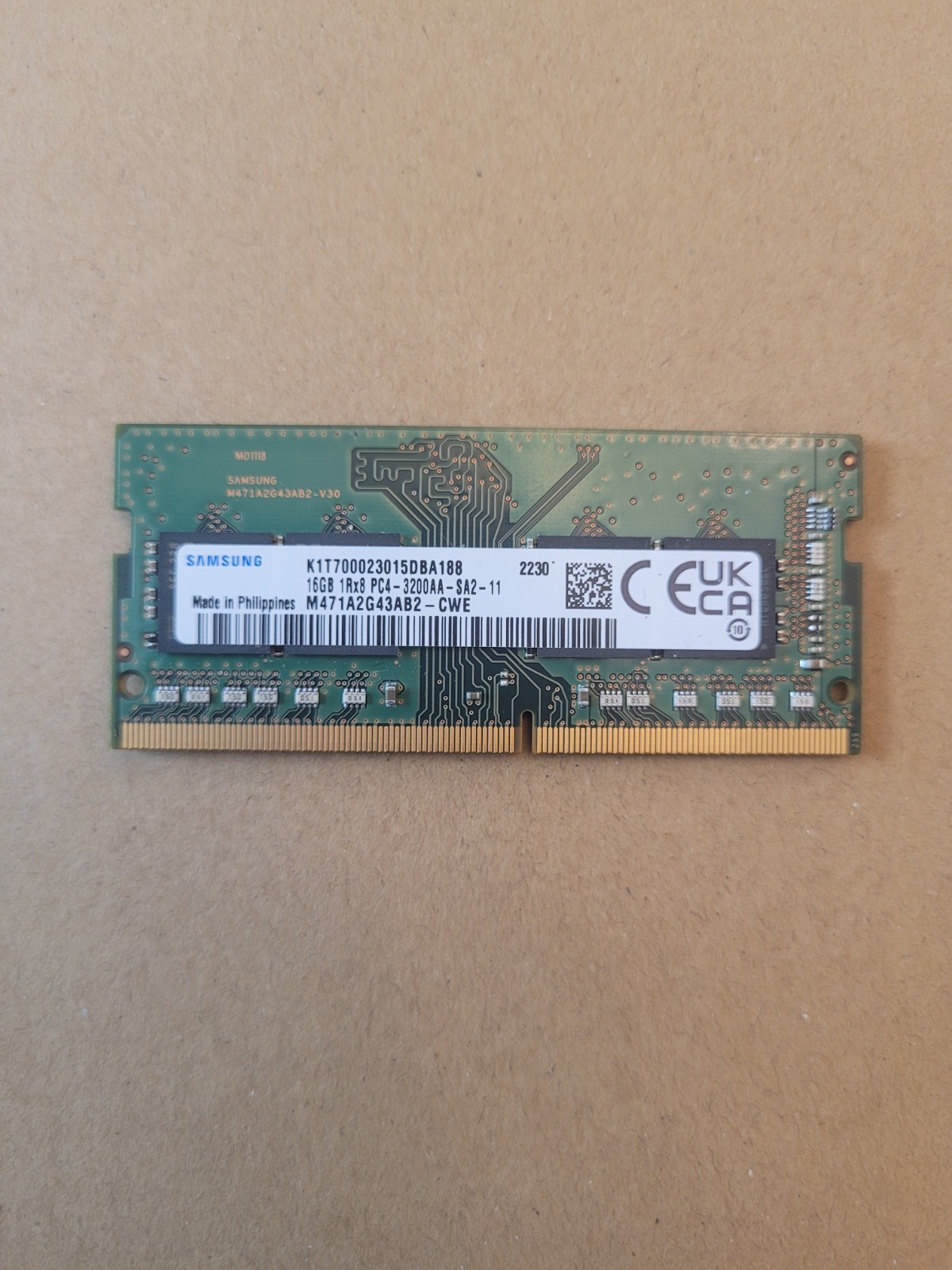 Samsung 16gb 1Rx8 PC4-3200AA-SA2-11 DDR4 SODIMM Laptop Memory