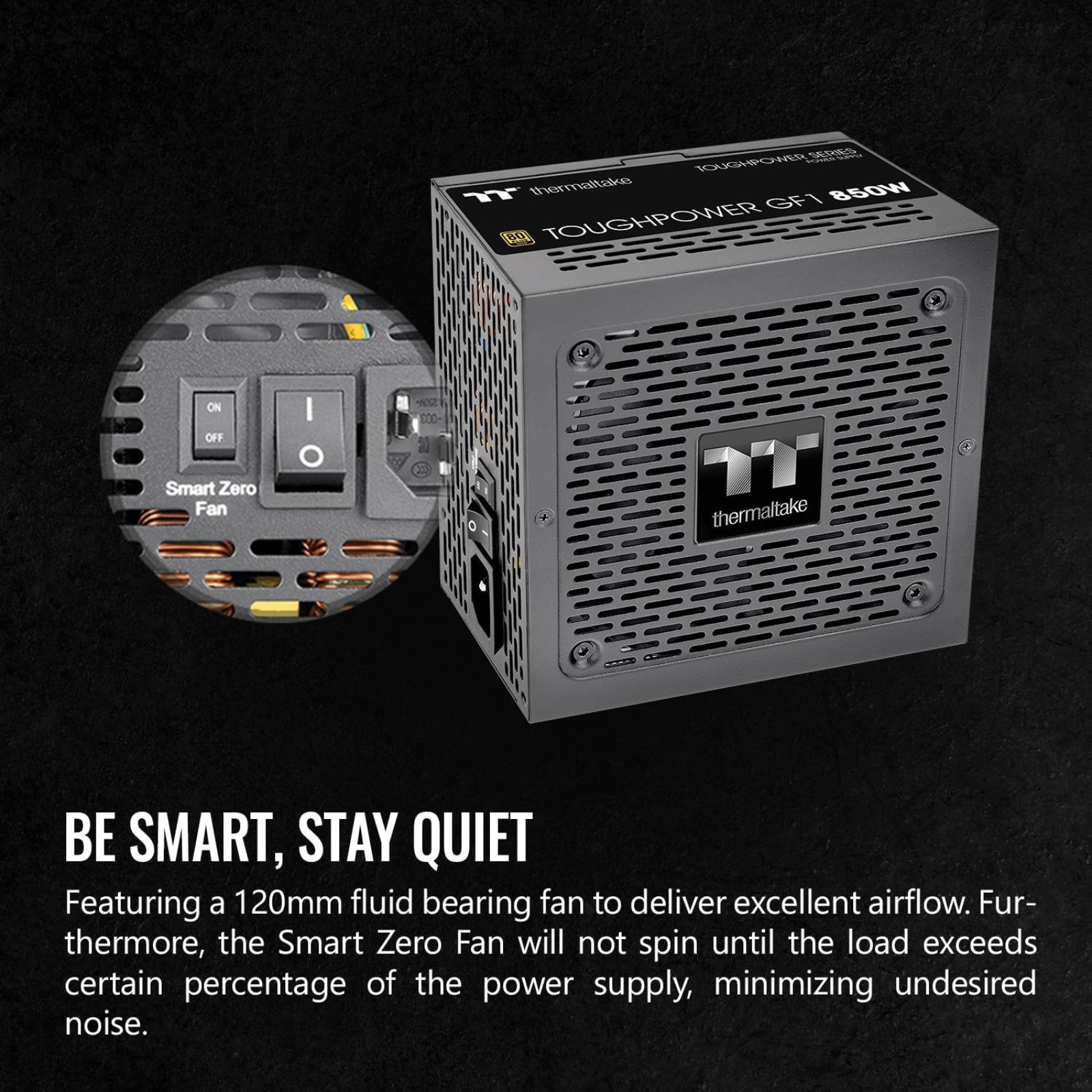 Thermaltake Toughpower GF1 TTP-850AH3FCG 850W Power Supply PS-TPD-0850FNFAGU-1