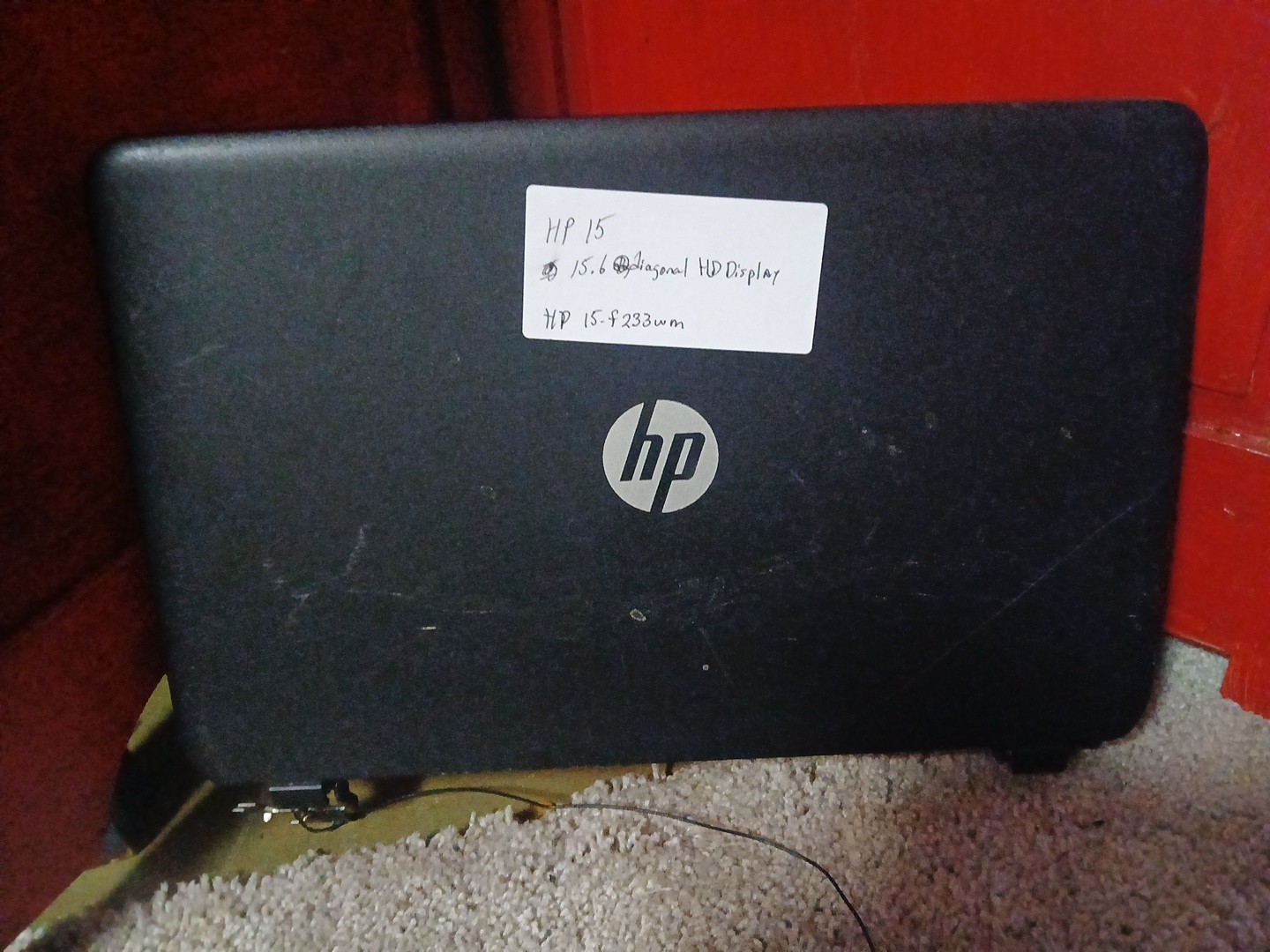 Used HP 15- F 233wm, 15.6 Diagonal HD Display . With or Without Cover