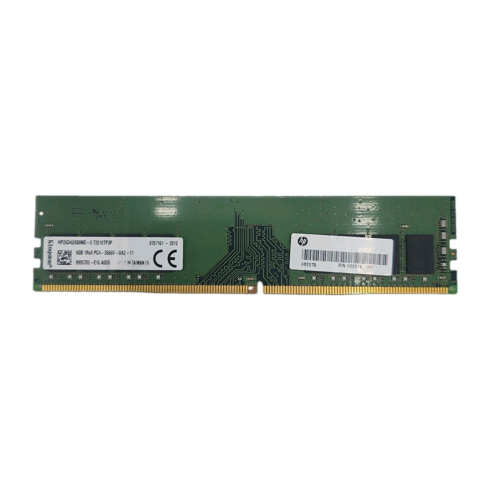 Kingston 8GB DDR4 RAM PC4-2666V 1Rx8 HP26D4U9S8MD-8