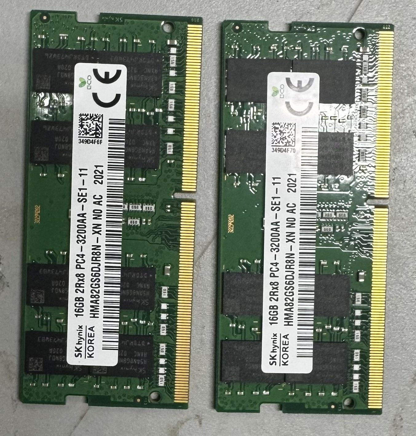SK Hynix 32GB DDR4 3200AA Laptop RAM (HMA82GS6DJR8N-XN N0 AC 2021)