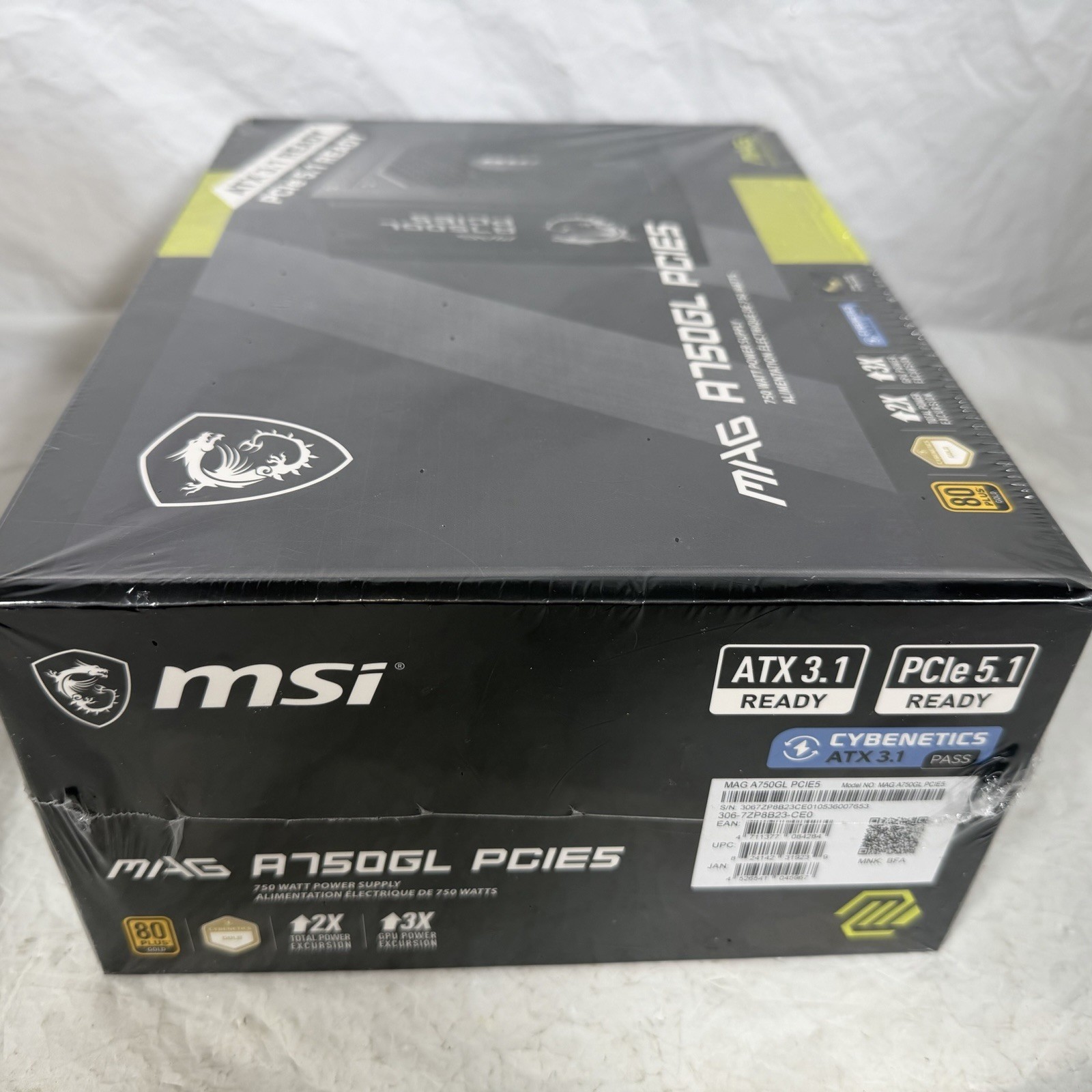 MSI – MAG A750GL PCIE 5.1, 750W ATX 3.1 Gaming Power Supply – FACTORY SEALED