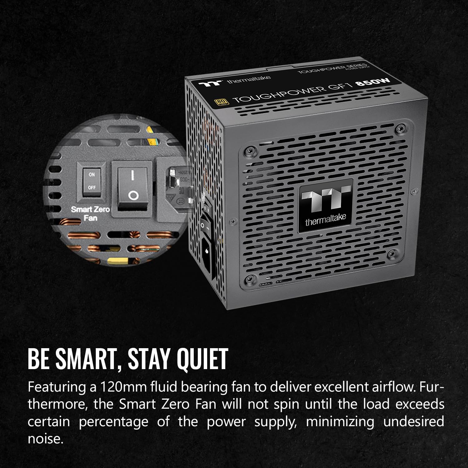 GF1 Fully Modular ATX 850W Power Supply – 80 Plus Gold – Ultra Quiet – Zero R…