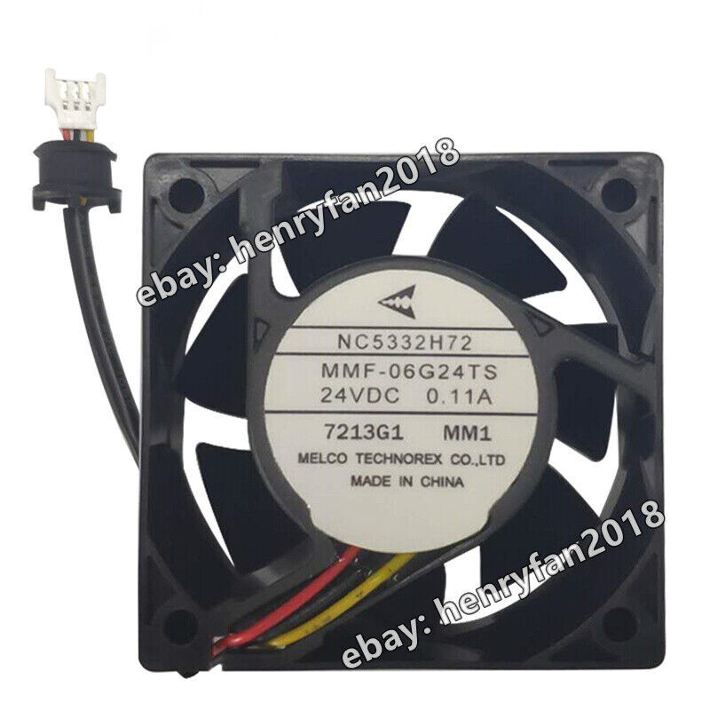 Melco MMF-06G24TS-MM1 NC5332H72 24V 0.11A 60*60*25MM Servo Driver Cooling Fan