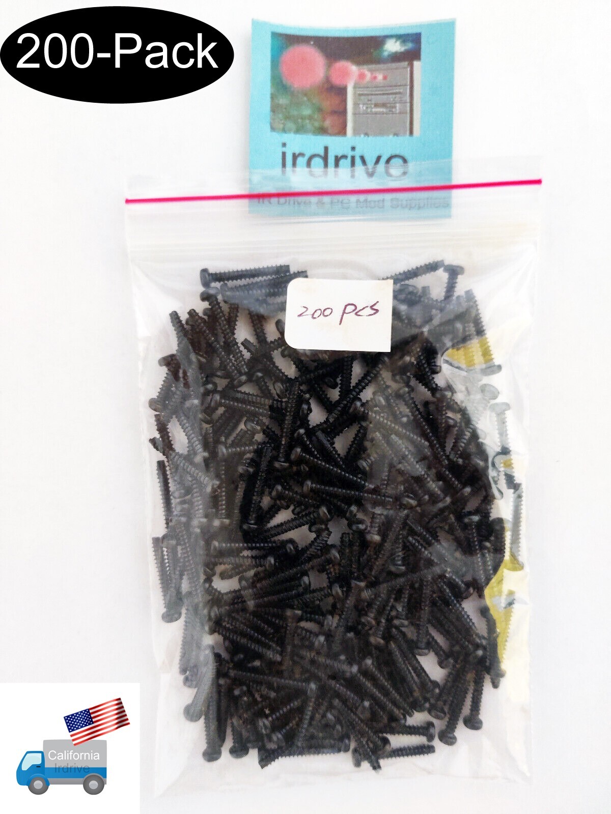 200-Pack: 20mm Long Heatsink Mounting Screws for Chip, PC CPU/GPU Cooling Fan