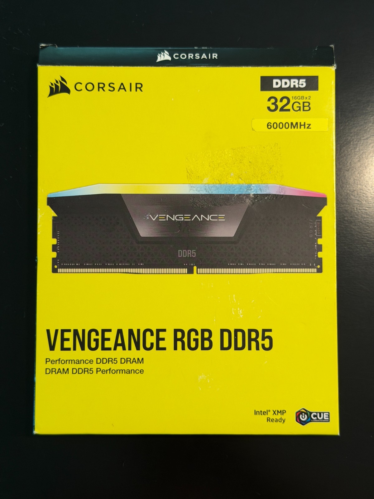 CORSAIR Vengeance RGB 32GB (2x16GB) PC RAM Kit DDR5 6000MHz CMH32GX5M2E6000C36