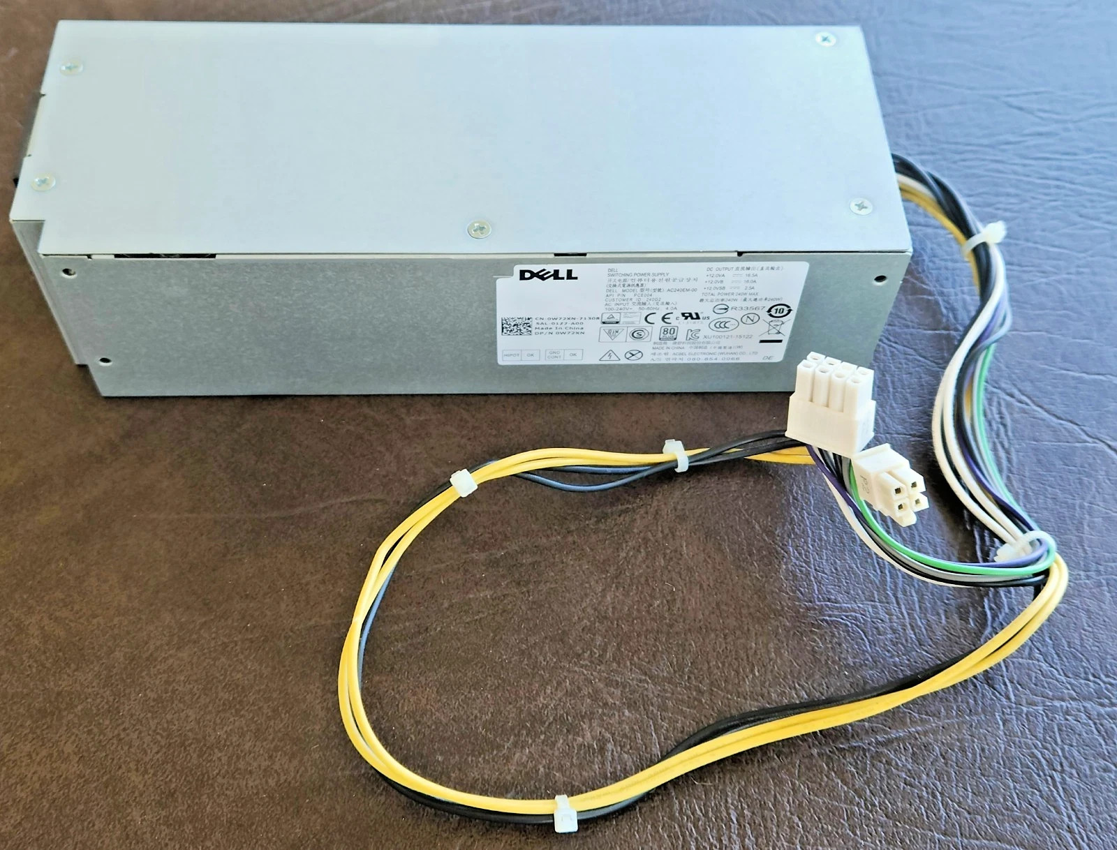 240W Power Supply AC240EM-00 PCE004 0W72XN For Dell Optiplex 3040 5040 7040
