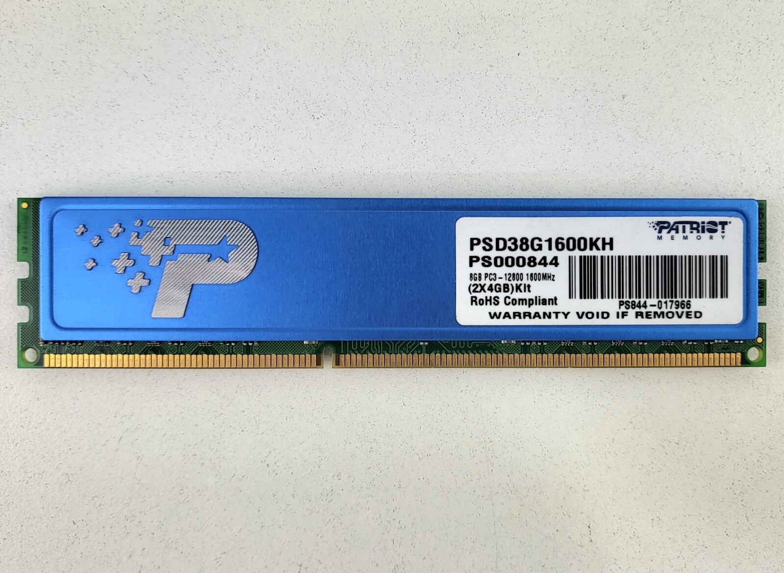 4GB Game Memory Patriot DDR3-1600 PC3-12800 1.5V Desktop RAM UDIMM 240 Pin Shell