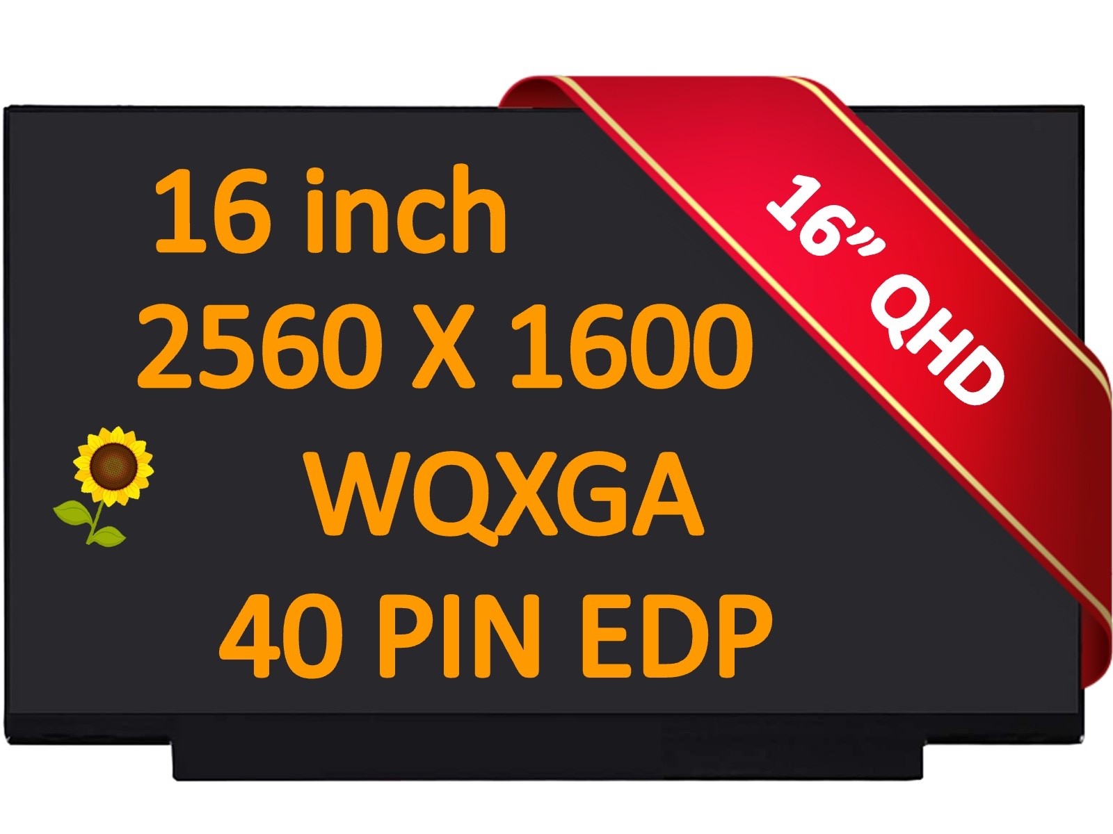 165HZ 2.5K 16.0″ WQXGA LAPTOP LCD SCREEN f Dell G16 7630 P122F 2560X1600 40PIN