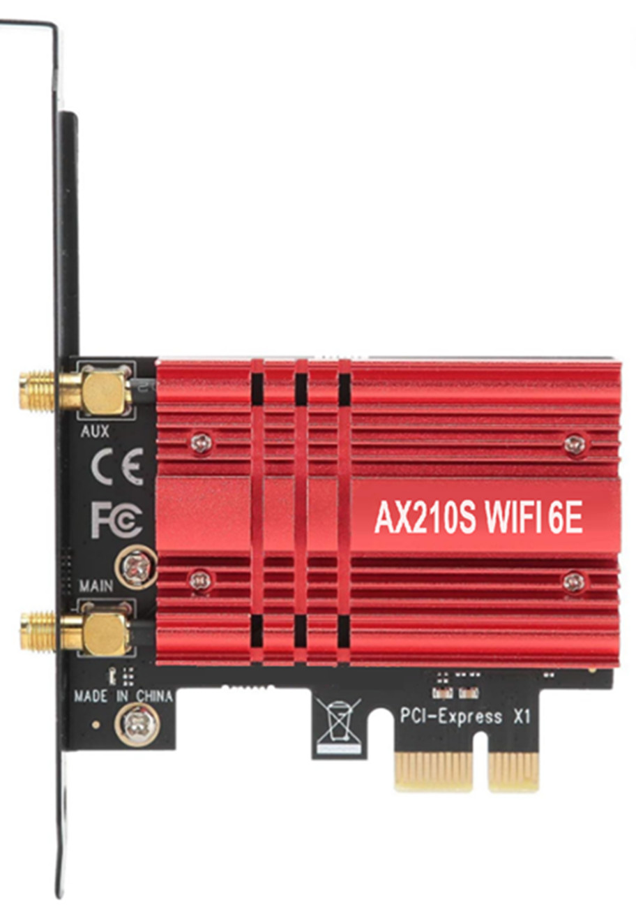 AX210S PCI-E WiFi Card BT5.2 160MHz Tri-Band Expands WiFi into 6GHz/5GHz/2.4GHz