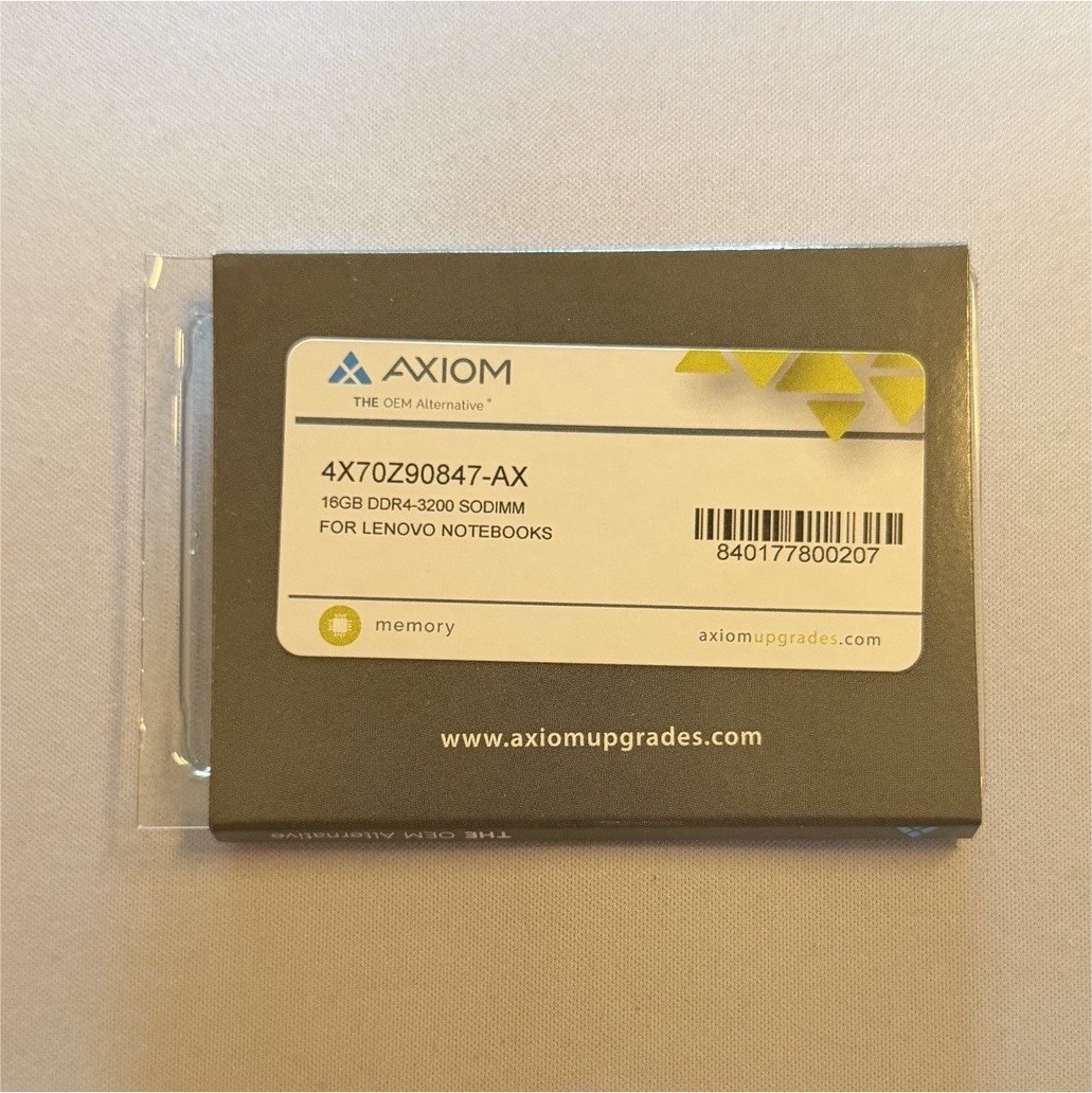 Axiom 16GB DDR4-3200 SO-DIMM RAM 260-Pin 1x16GB Non-ECC 4X70Z90847-AX