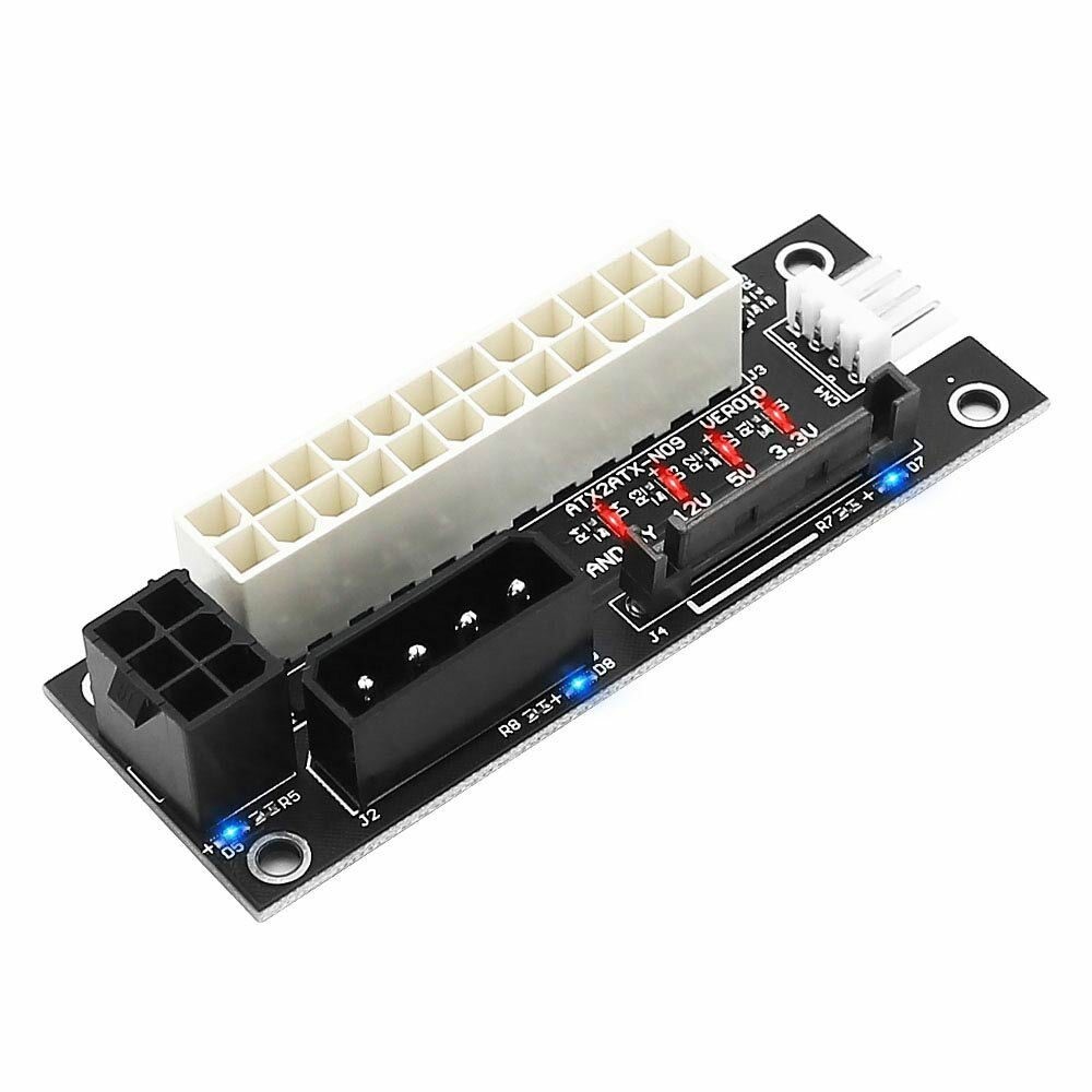 ADD2PSU 4 in 1 Power Supply Connector – Molex 4Pin/Sata/Atx 6Pin/4Pin Dual PSU