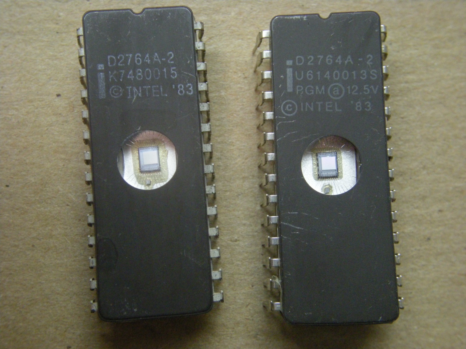 Lot of 2: Intel D2764A-2 EPROM, New-Old-Stock, Verified Blank