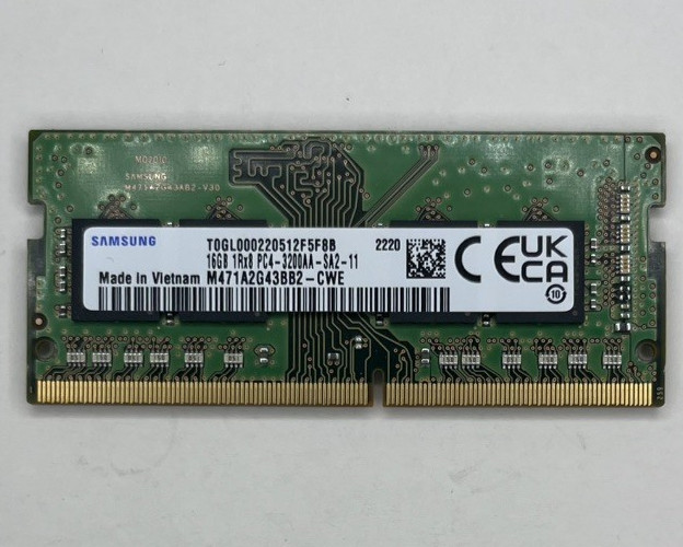 Samsung 16GB 1Rx8 PC4-3200AA DDR4 SODIMM M471A2G43BB2-CWE Laptop RAM Memory