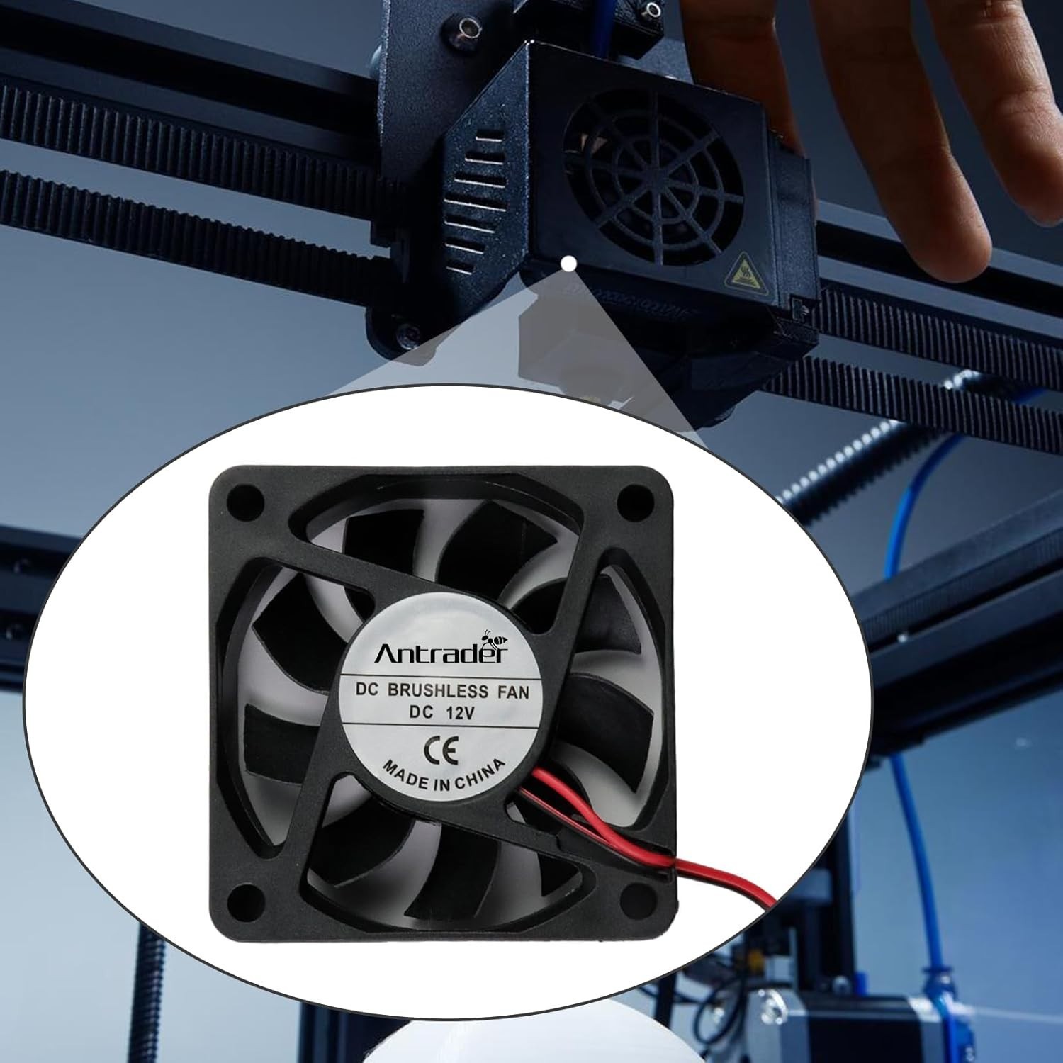 3-Pack 60x60x15mm 6015 12V Brushless DC Cooling Fan 2-Pin for 3D Printer DIY