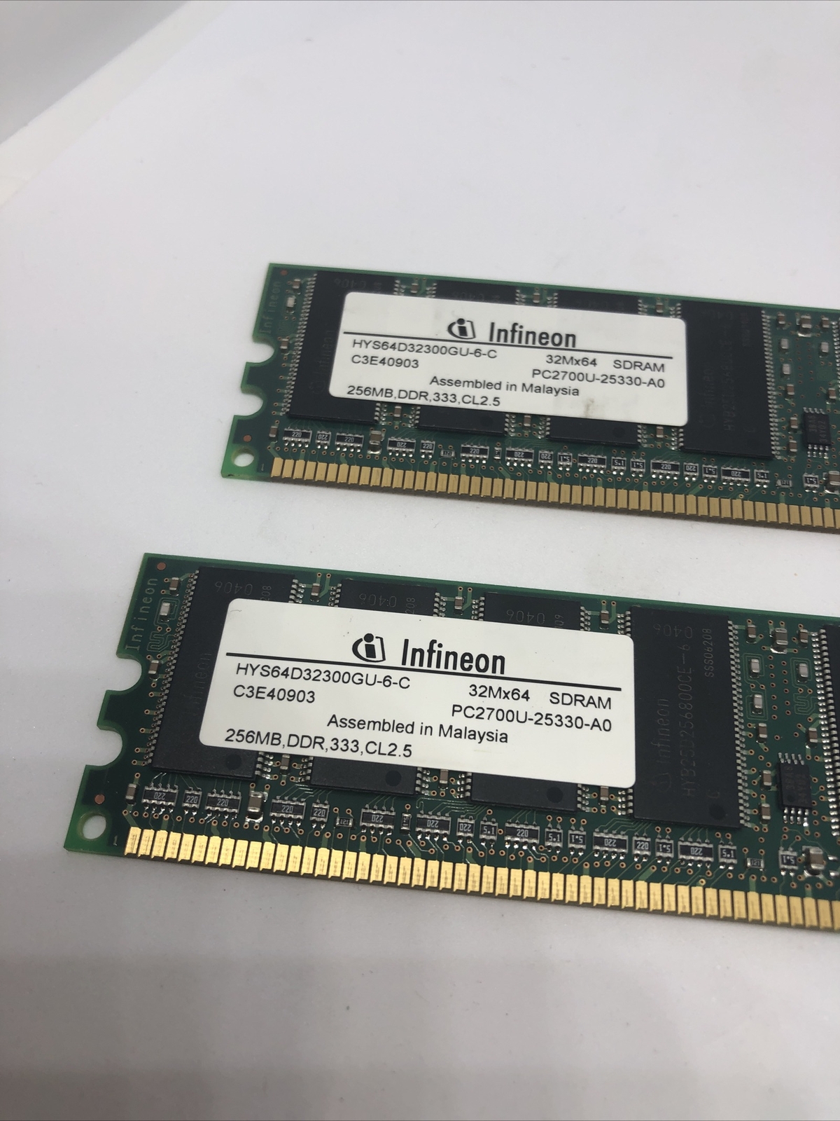NEW 2x 256MB 512MB Total HP Memory 305957-041 PC2700 DDR 333 SDRAM Samsung etc..
