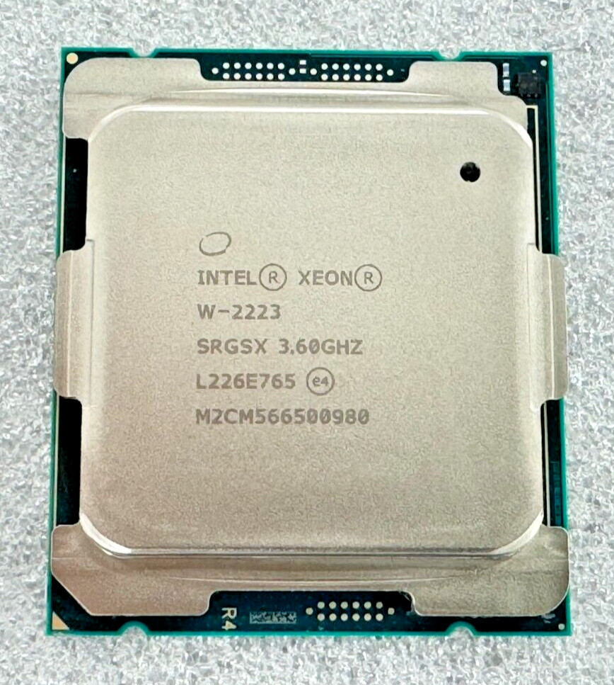 New Intel Xeon W-2223 3.60GHz Quad-Core 8.25MB LGA 2066 CPU P/N:SRGSX