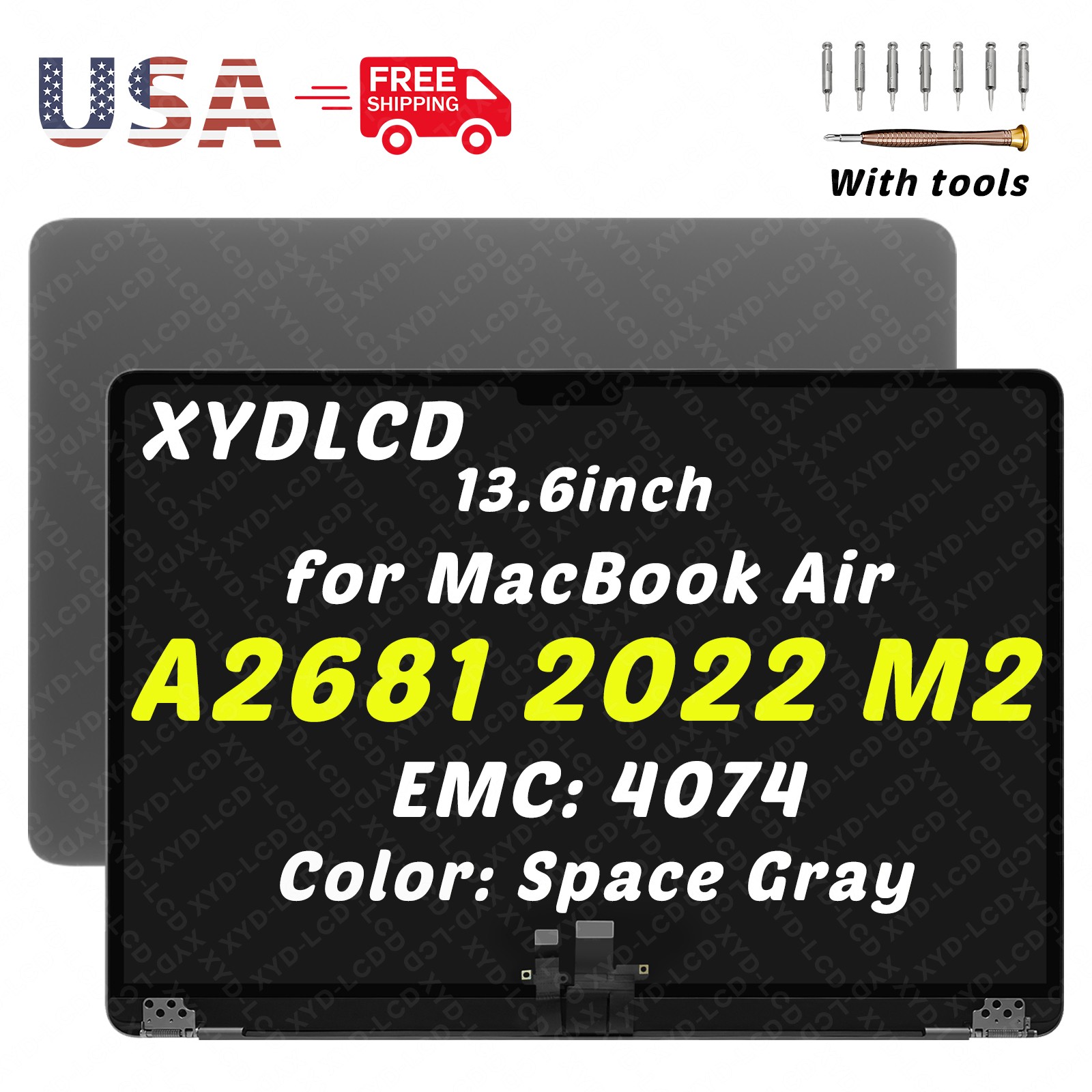 for Macbook Air Mac14,2 13.6″ M2 2022 A2681 EMC 4074 LCD Screen Display Assembly