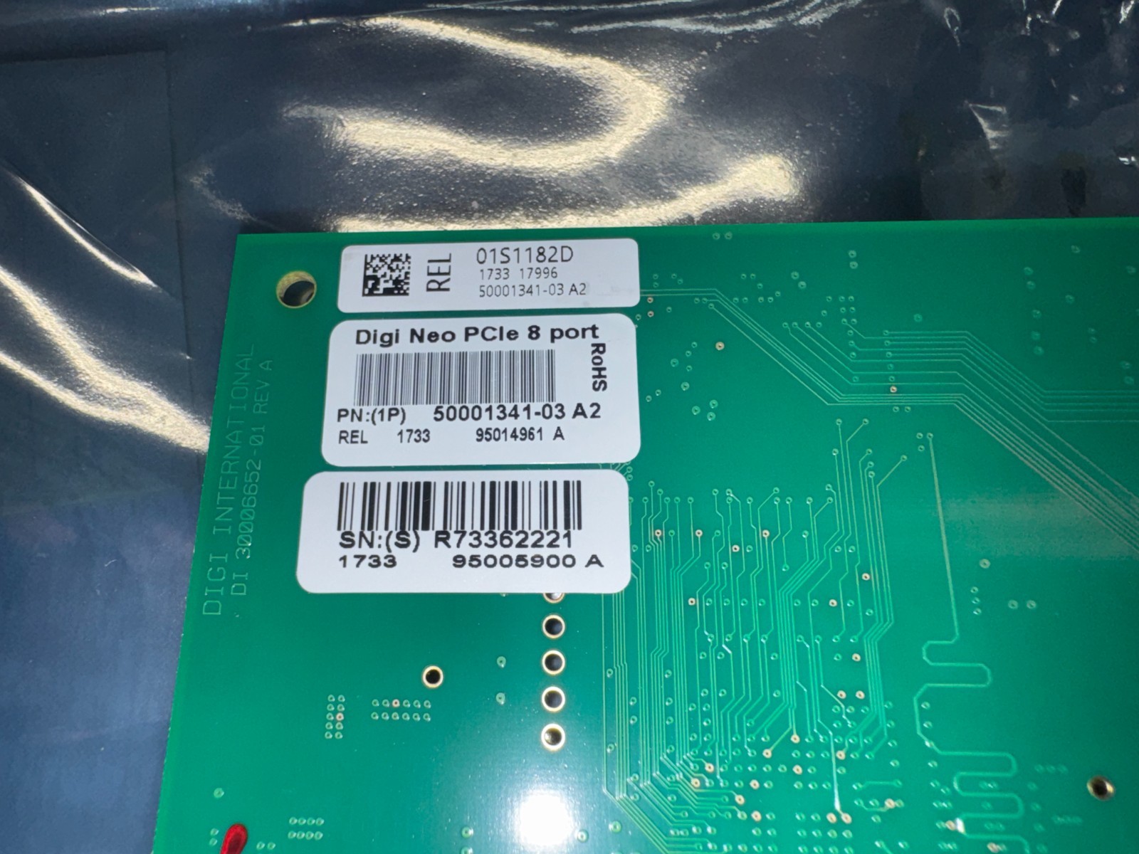 Digi Neo PCIe 8 port 50001341-03 A2 Serial Card with DB25M DTE fanout cable