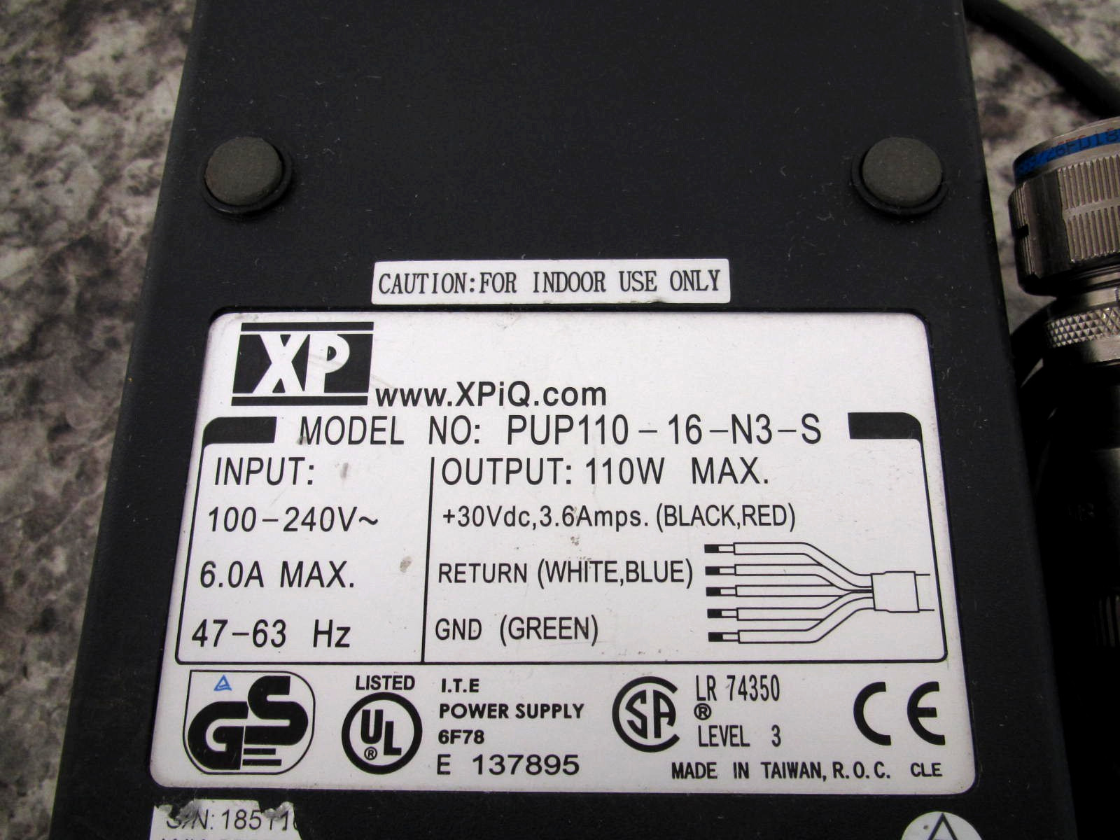 XP / XPiQ PUP110-16-N3-S 100-240V 6A / +30V 3.6A 110W Power Supply Free Shipping