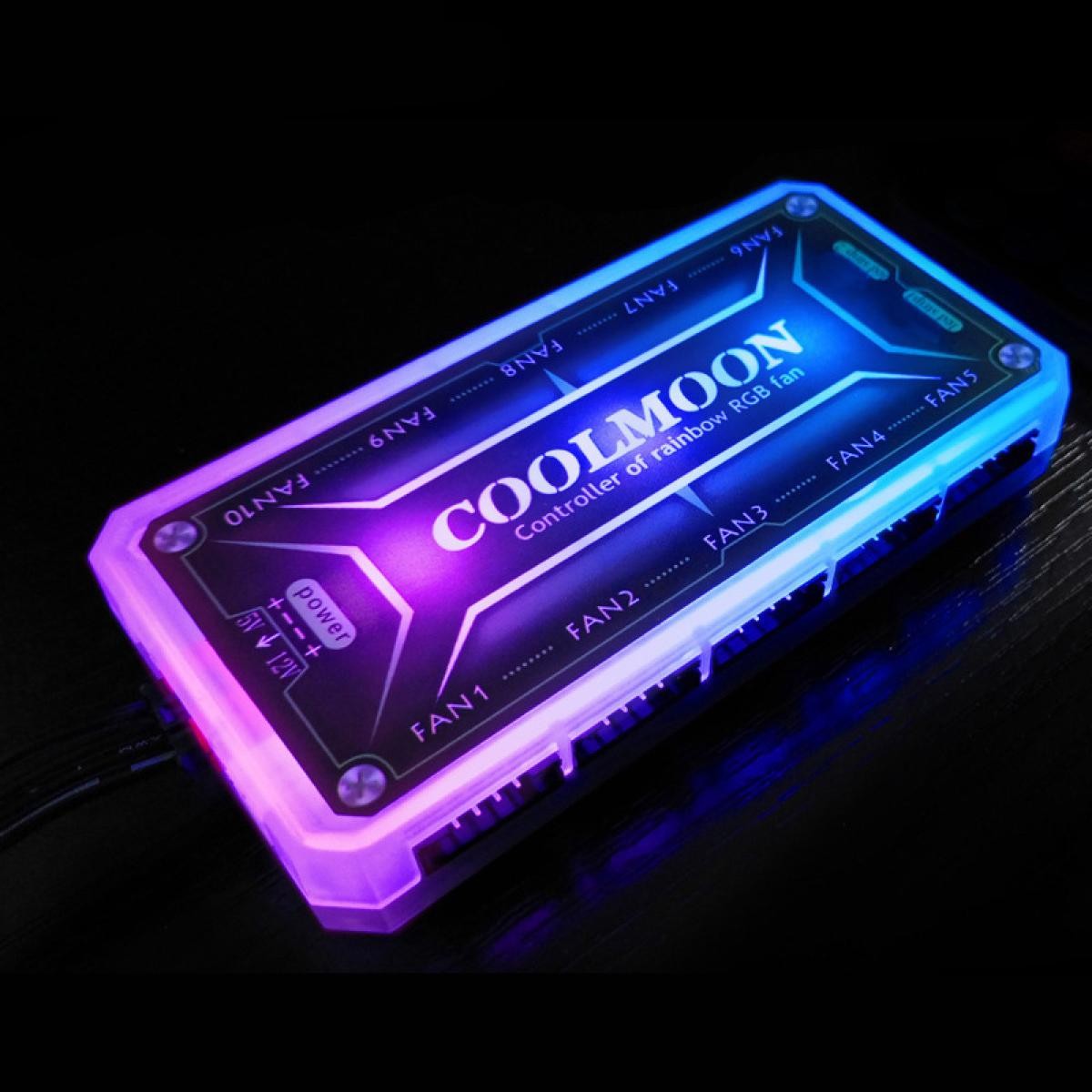 RGB Fan Controller Remote Control Computer Case 12V PC Cooling Chassis Fan Hub X