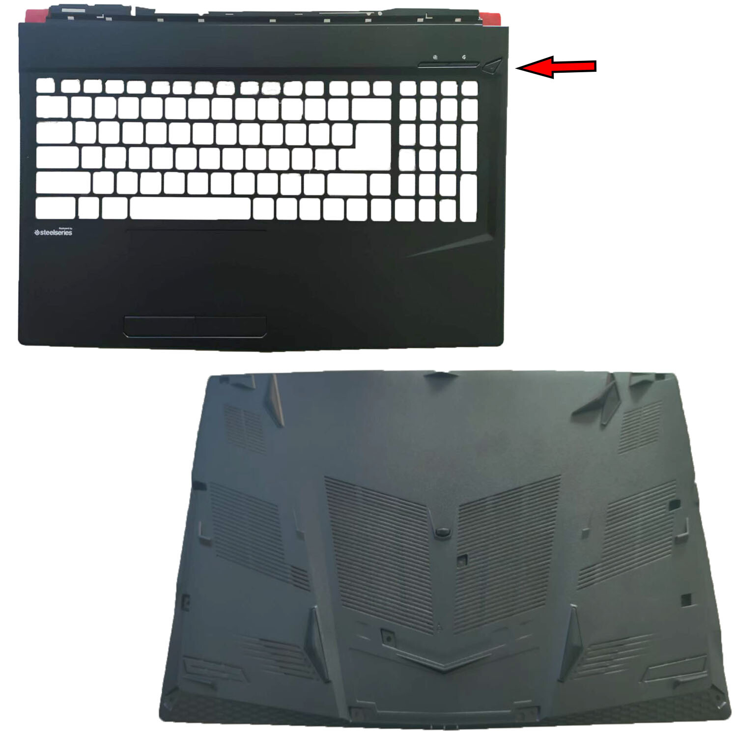 Black Upper Case Palmrest/Bottom Case Cover For GL63 GP63VR MSI MS-16P5 MS-16P4