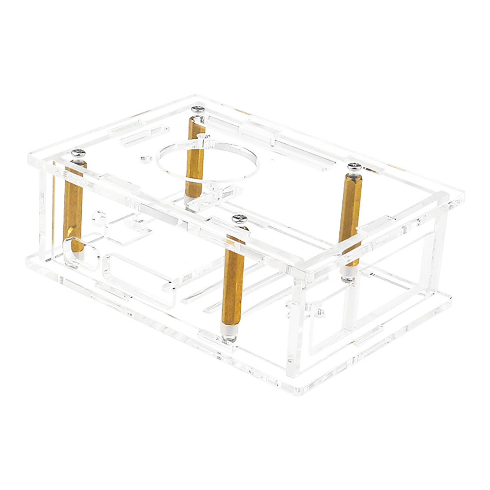 Acrylic Case For Raspberry Pi 5 Transparent Box With Cooling Fan Heatsink