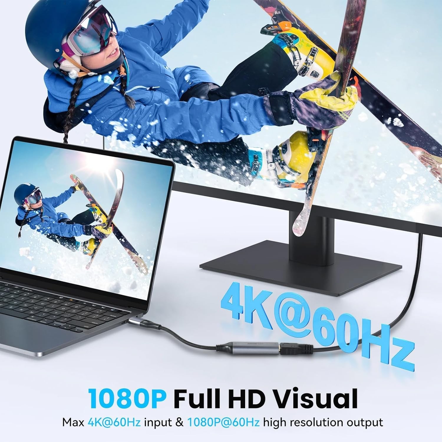 Compact 4K HDMI Capture Card with USB-A/USB-C – Perfect for Gamers & Creators