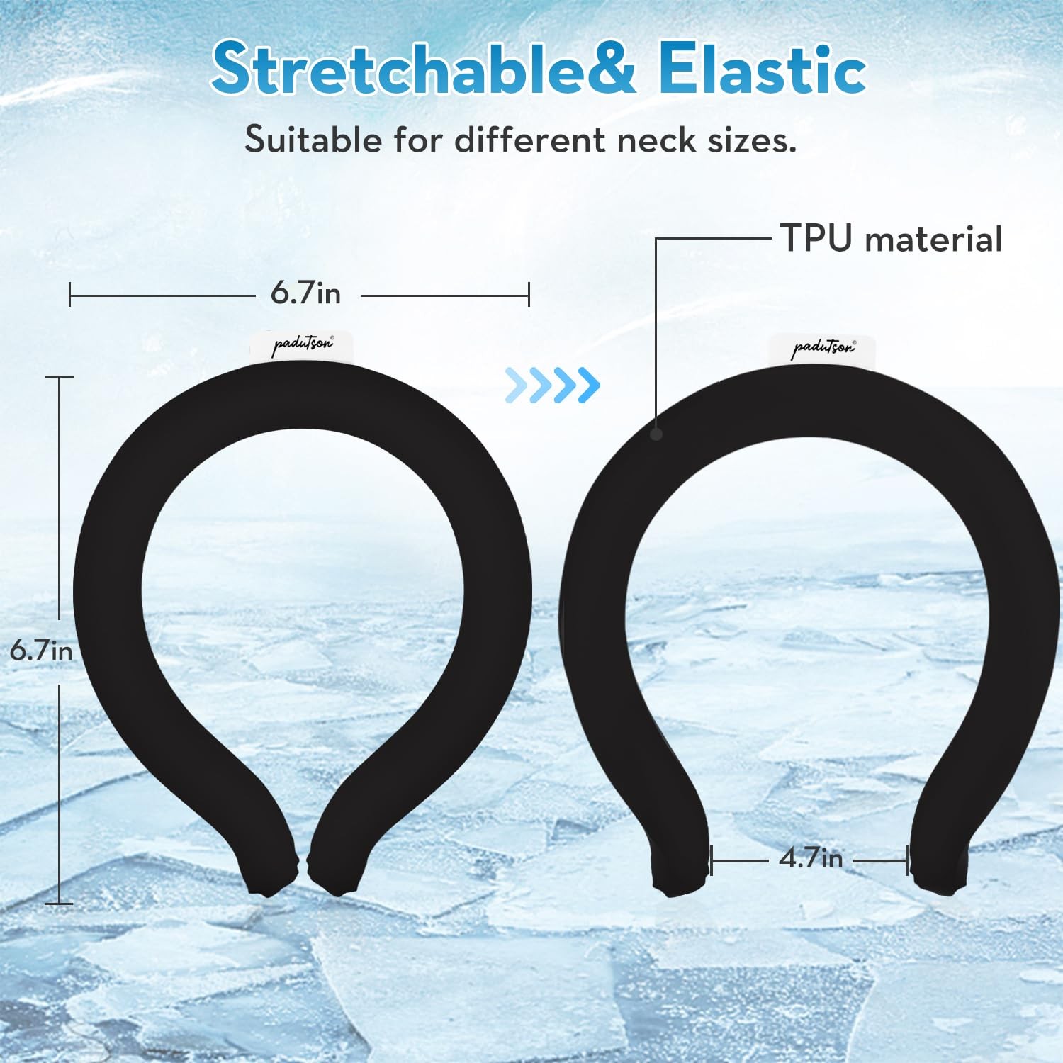 2PCS Neck CoolingTube, Reusable Ice Coolers Wearable Body CoolingProducts, Ne…
