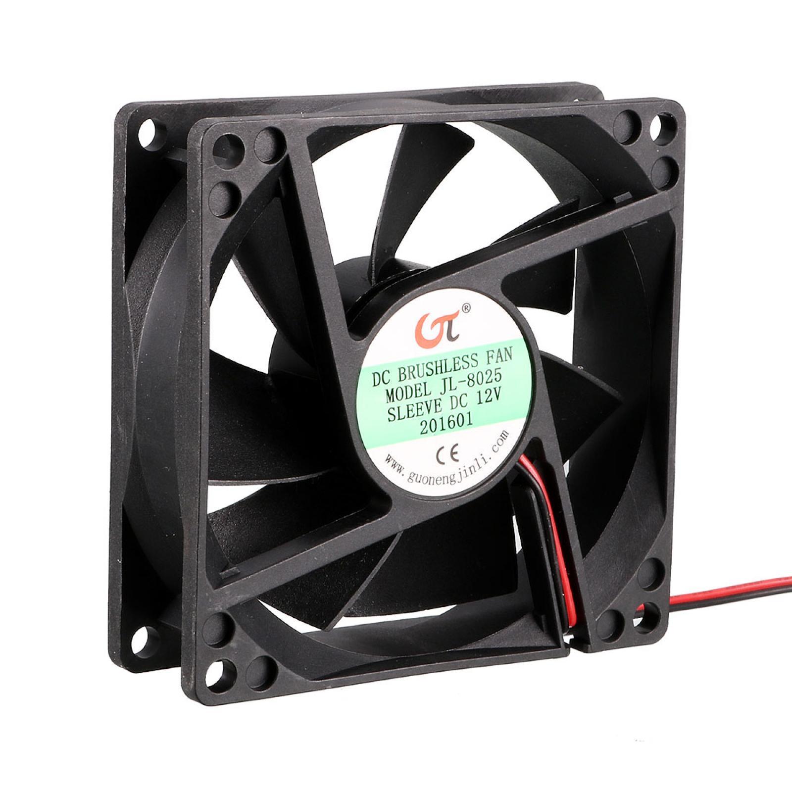 JL-8025 80x80x25mm 12V DC Long Life Sleeve Bearing Computer Case Cooling Fan