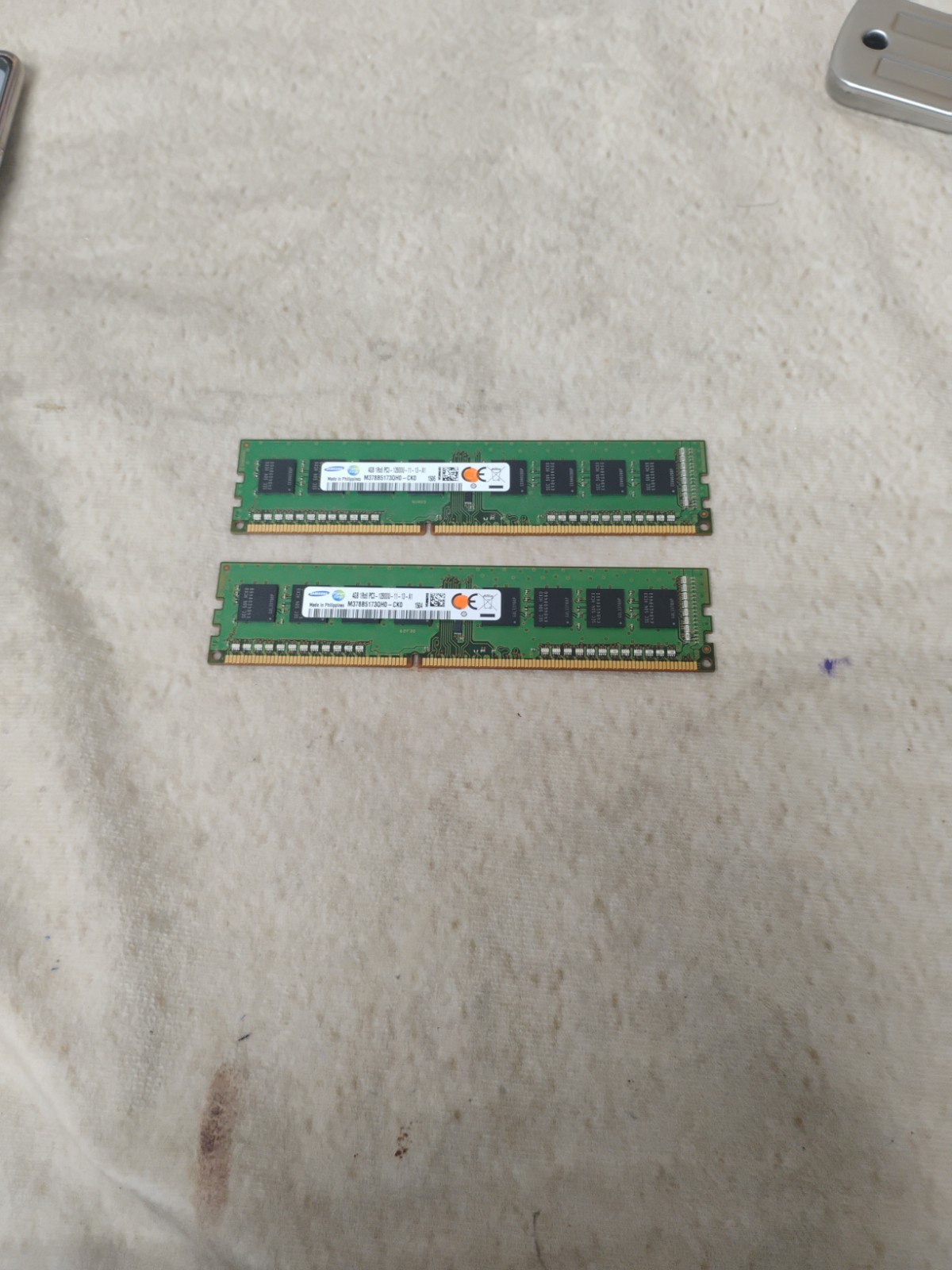Lot Of 2, Samsung 4gb, PC3-12800U-11-13-A1, M378B5173QH0-CK0