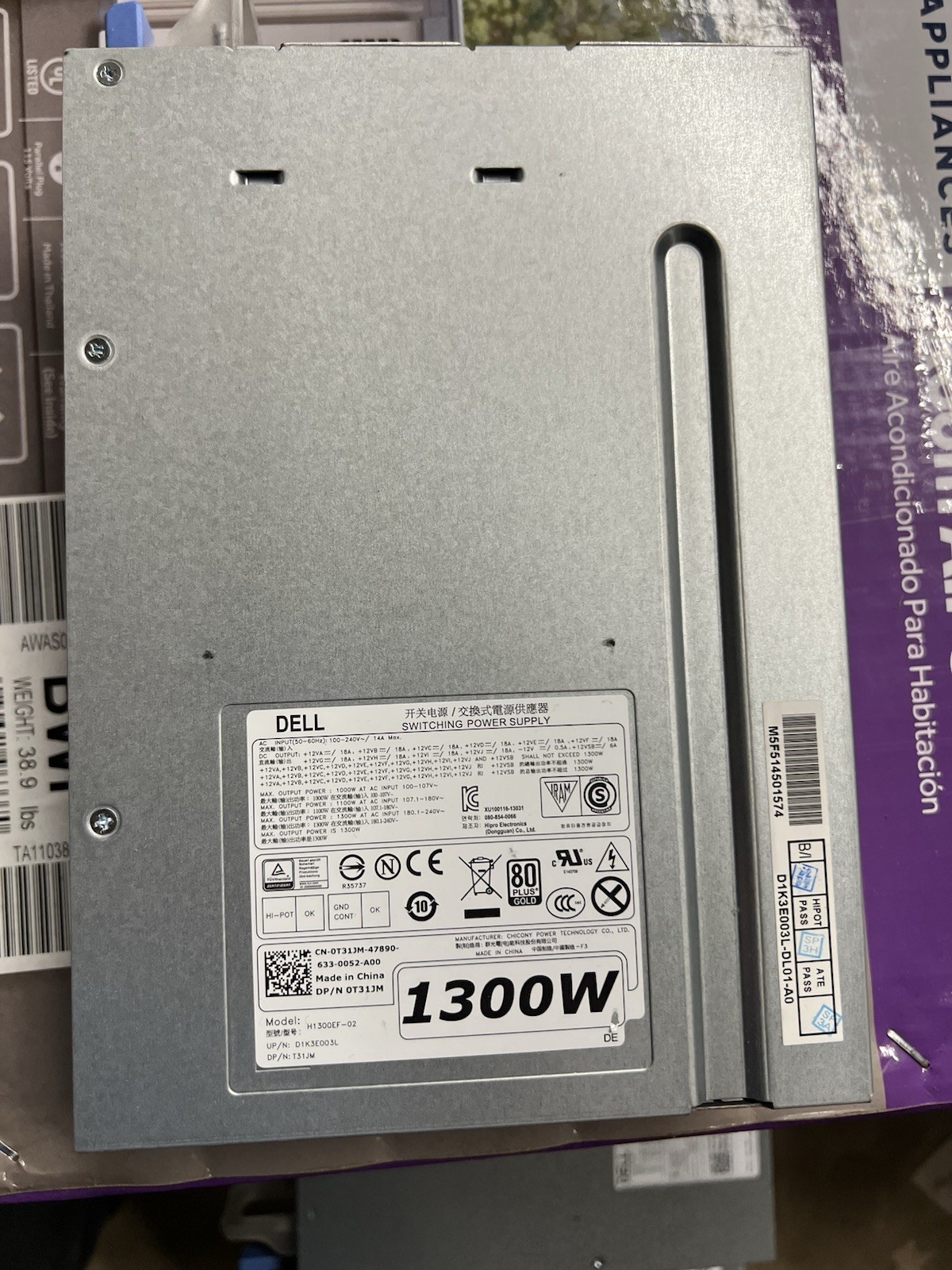Dell Workstation Power Supply 1300W H1300EF-02 T31JM
