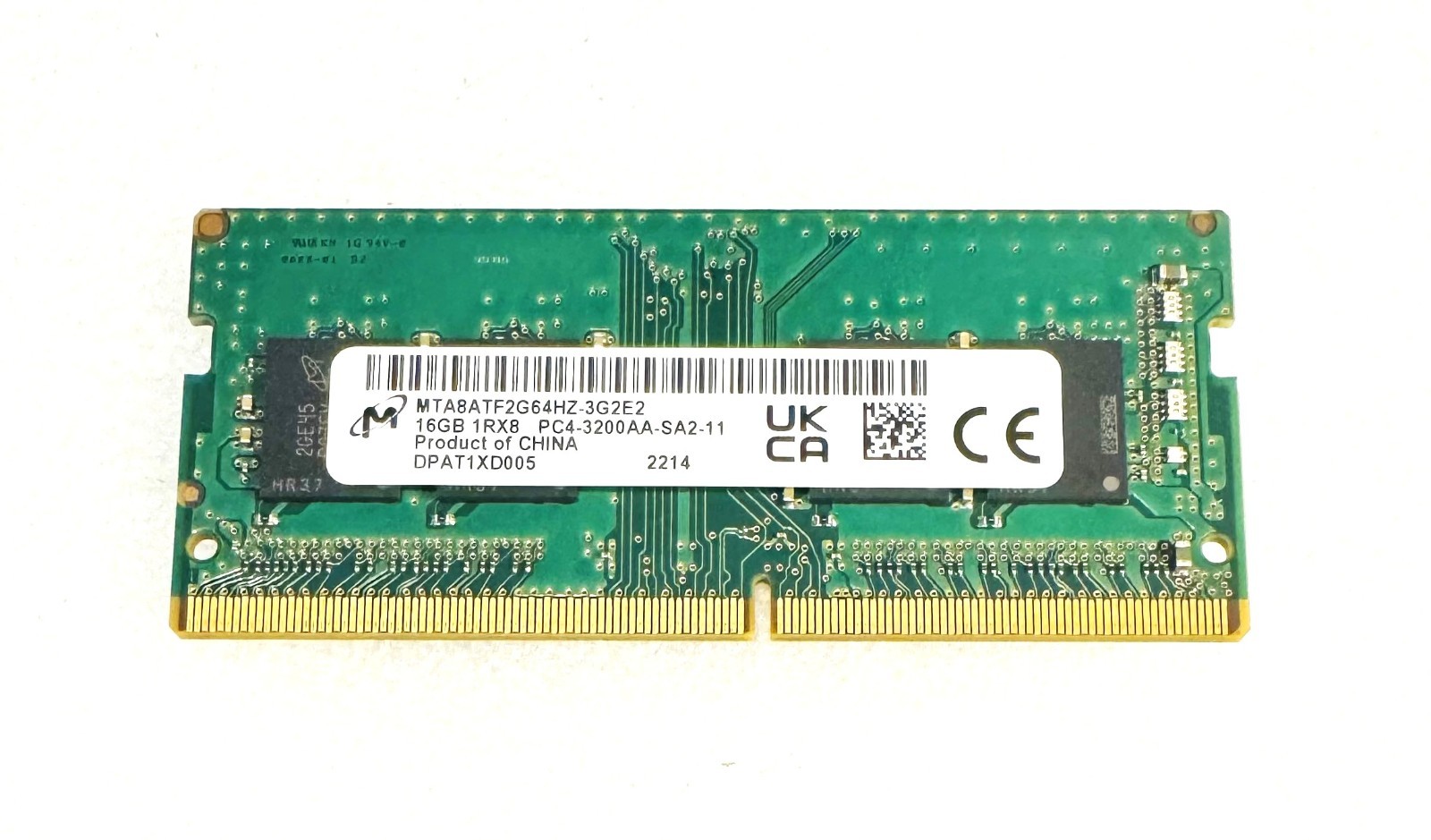 MICRON 16GB 1Rx8 PC4 3200 MTA8ATF2G64HZ LAPTOP MEMORY
